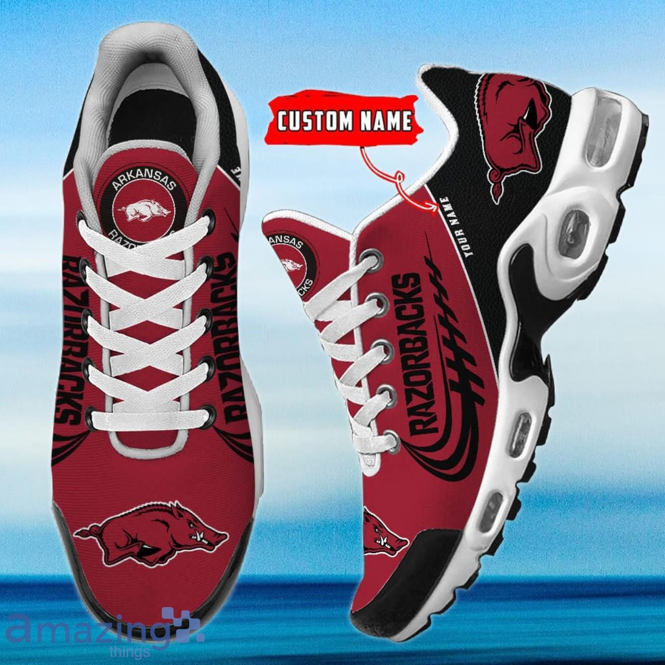 Personalized Arkansas Razorbacks Team Logo And Color TN Air Max Shoes Air Cushion Sneakers