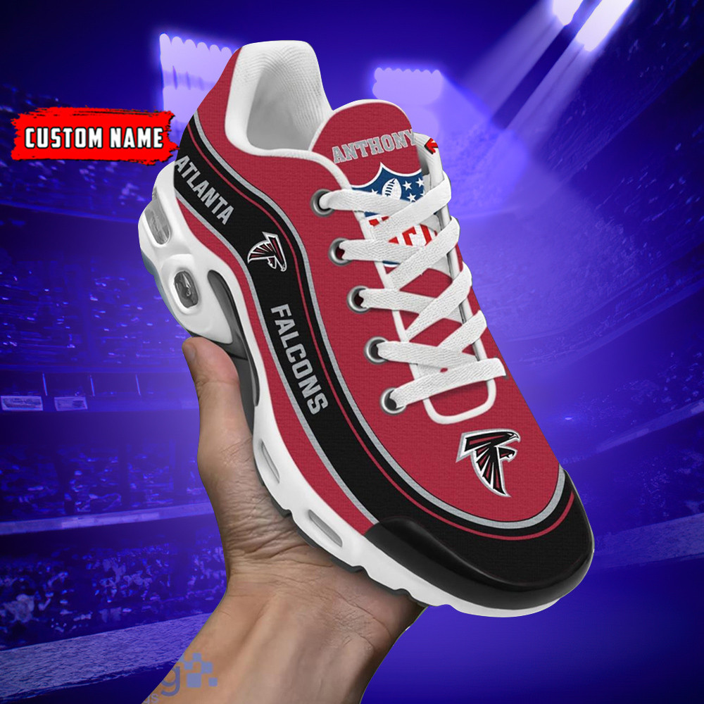 Personalized Atlanta FalconsTeam Logo Team Name On Black TN Air Max Shoes Air Cushion Sneakers