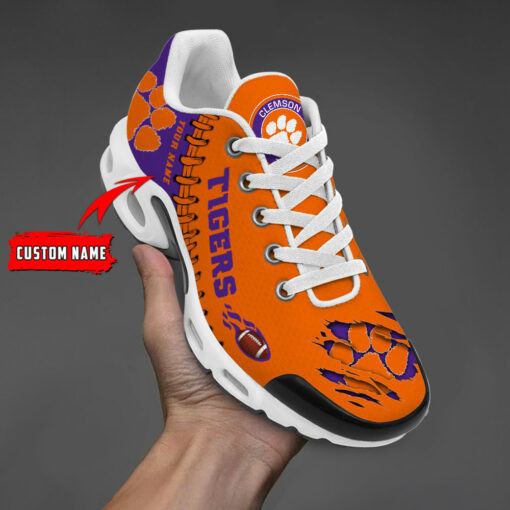 Personalized Clemson Tigers Team Logo Pattern TN Air Max Shoes Air Cushion Sneakers