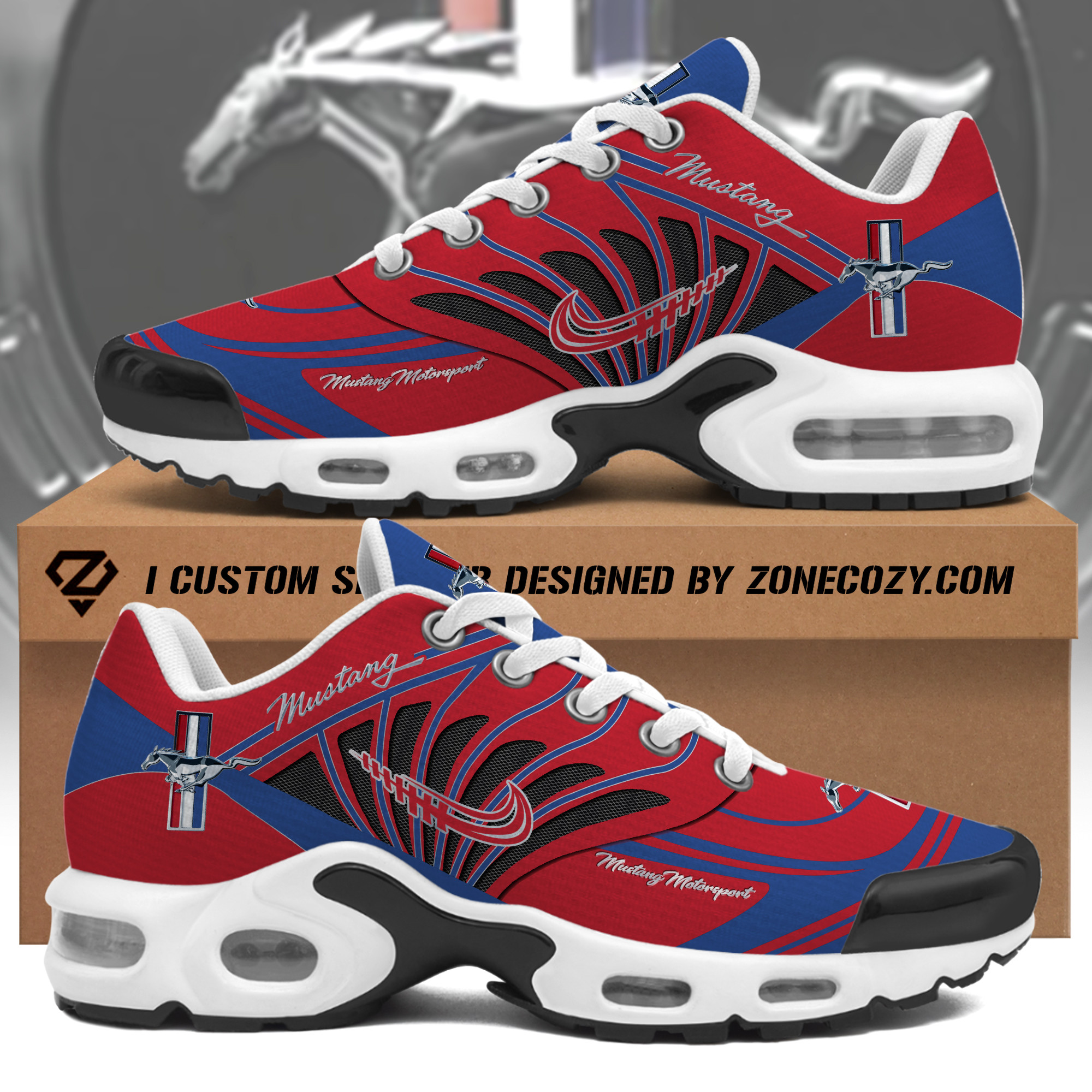 Personalized Ford Mustang Air Cushion Sneaker V6 S040408