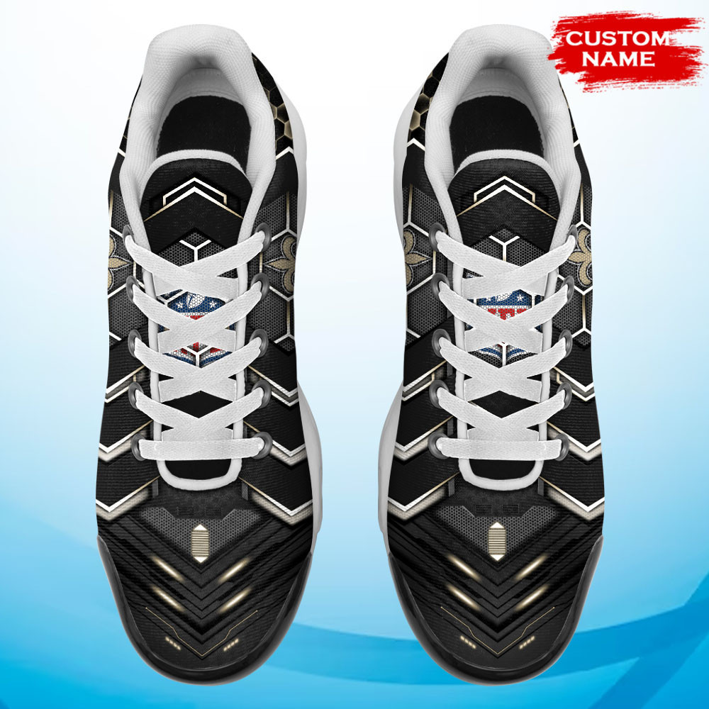 Personalized New Orleans SaintsTeam Logo Team Neon Color TN Air Max Shoes Air Cushion Sneakers