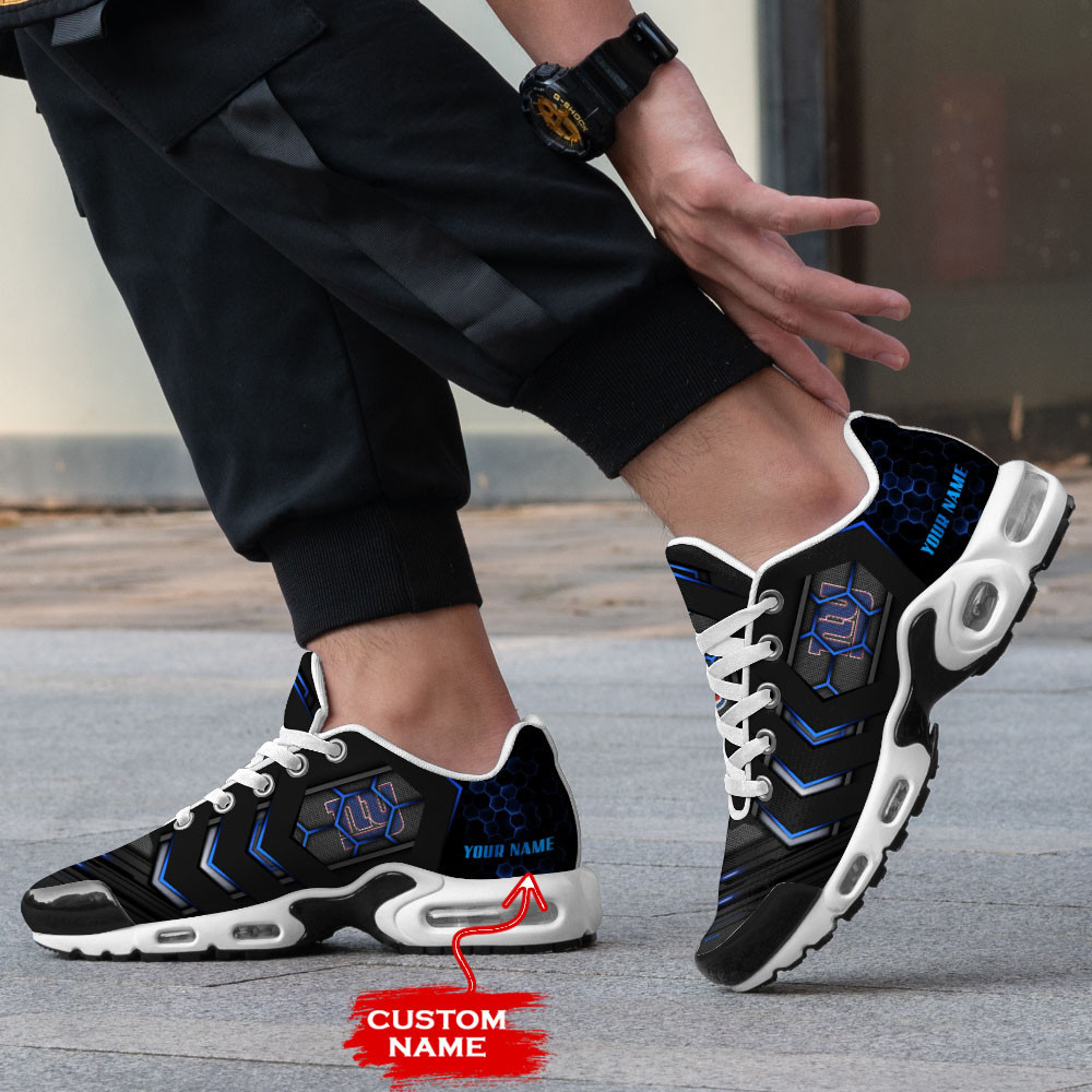 Personalized New York GiantsTeam Logo Team Neon Color TN Air Max Shoes Air Cushion Sneakers