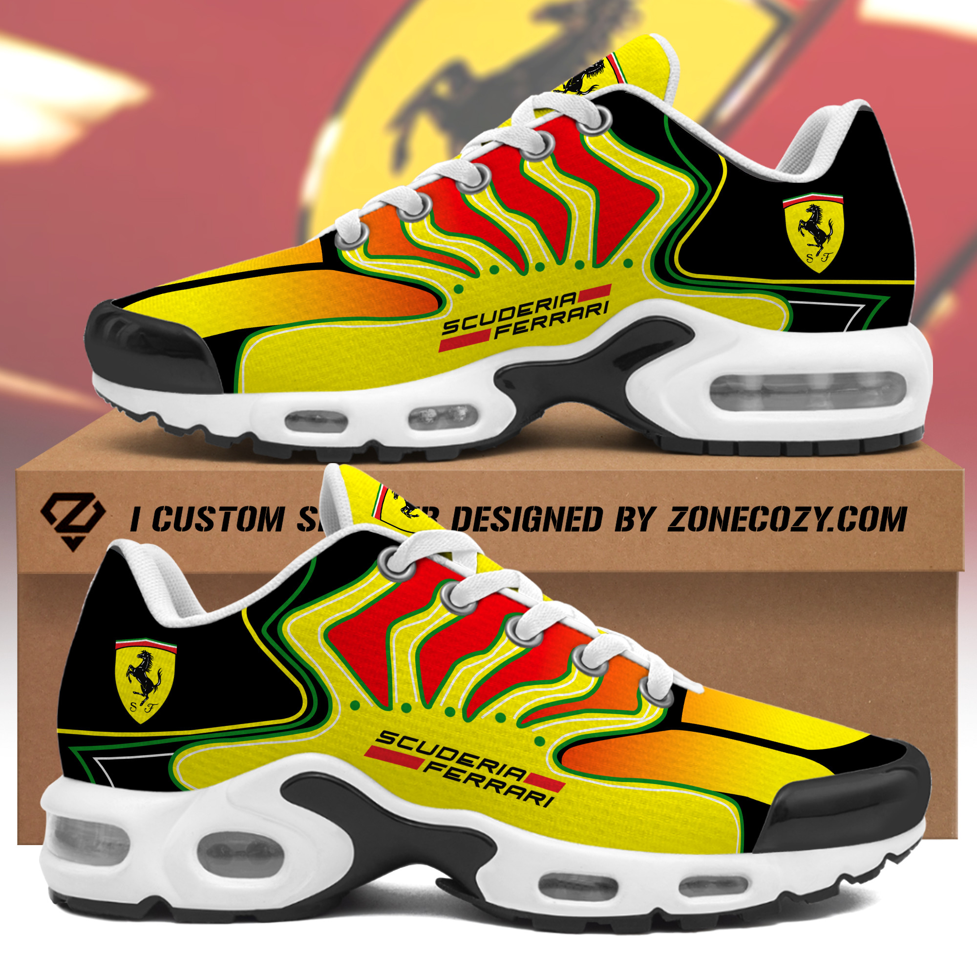Personalized Scuderia Ferrari Air Cushion Sneaker V7