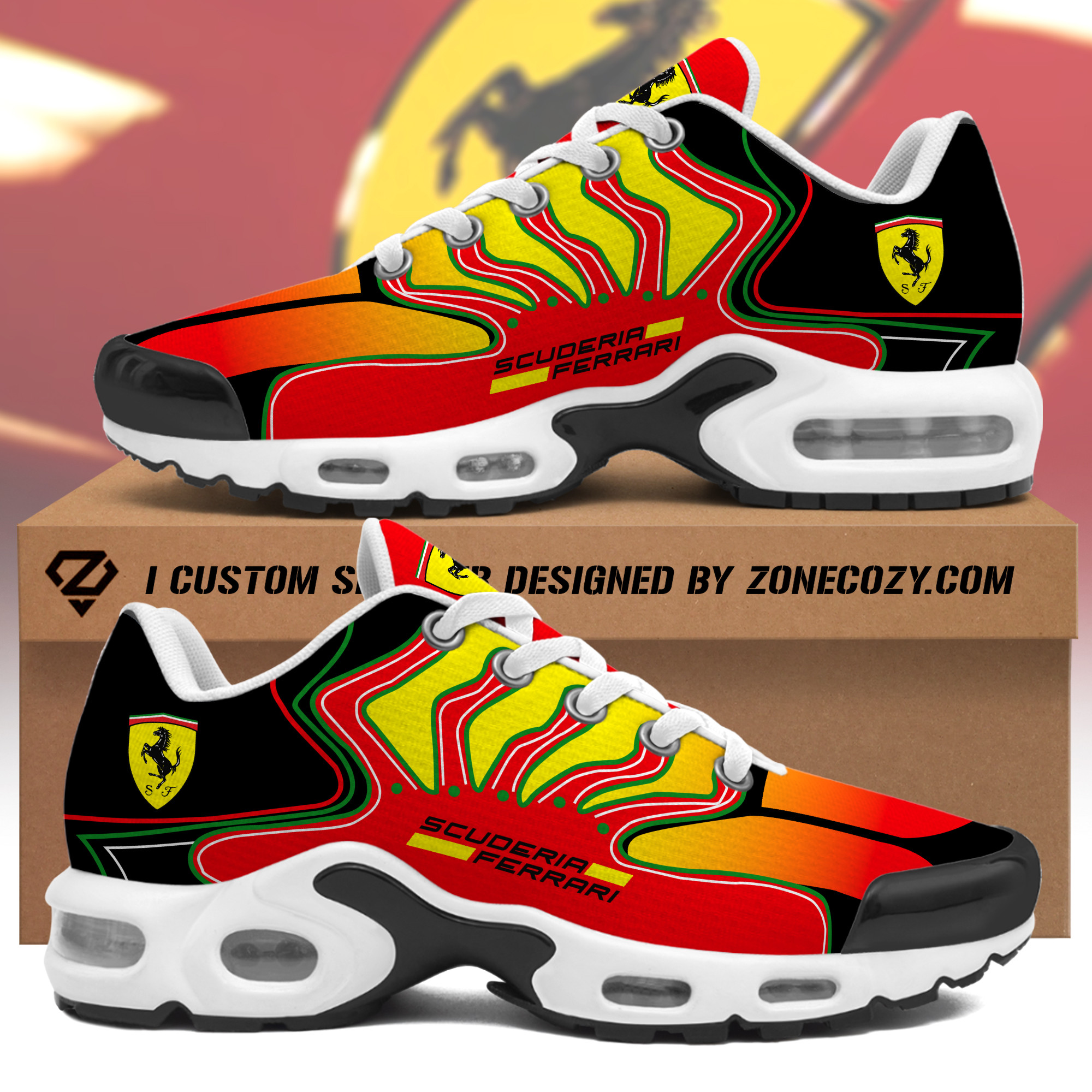 Personalized Scuderia Ferrari Air Cushion Sneaker V7