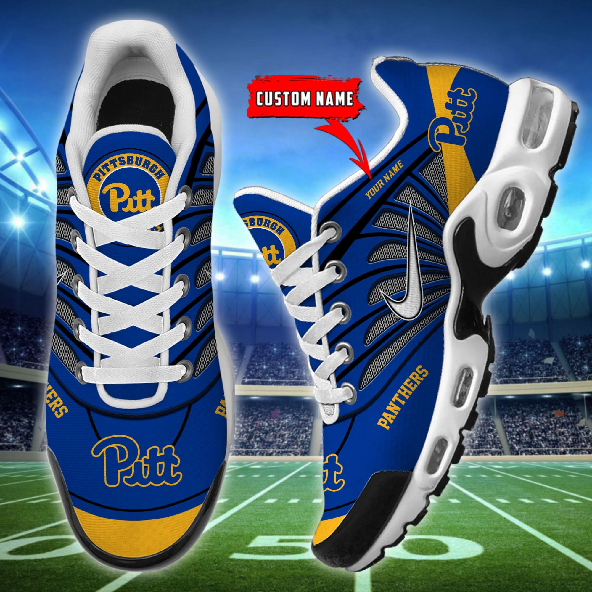 Pittsburgh Panthers  Air Max Plus Shoes - Limited