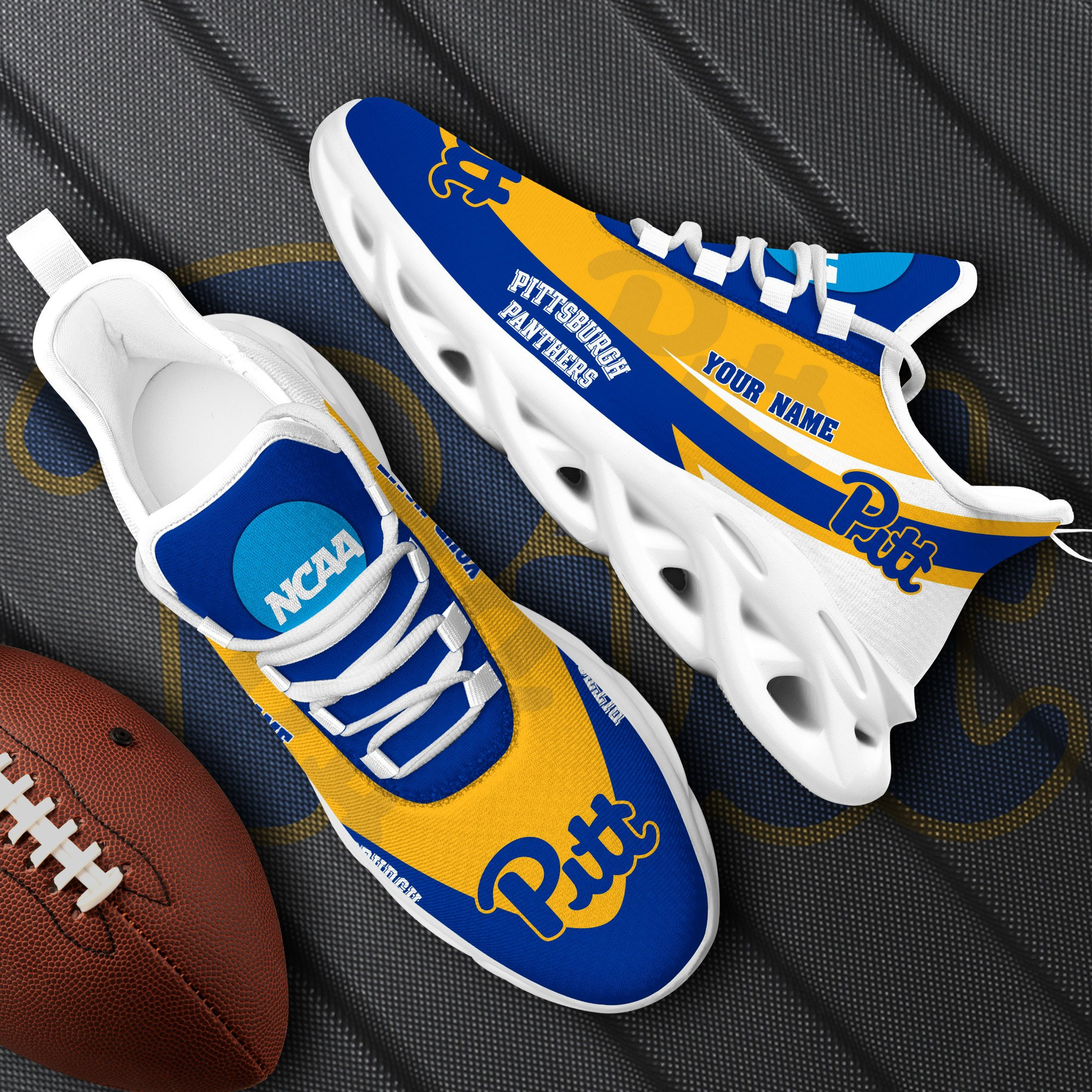 Pittsburgh Panthers White Max Soul Shoes 2025 Versions Custom Your Name, Sports Gift For Fan PH019