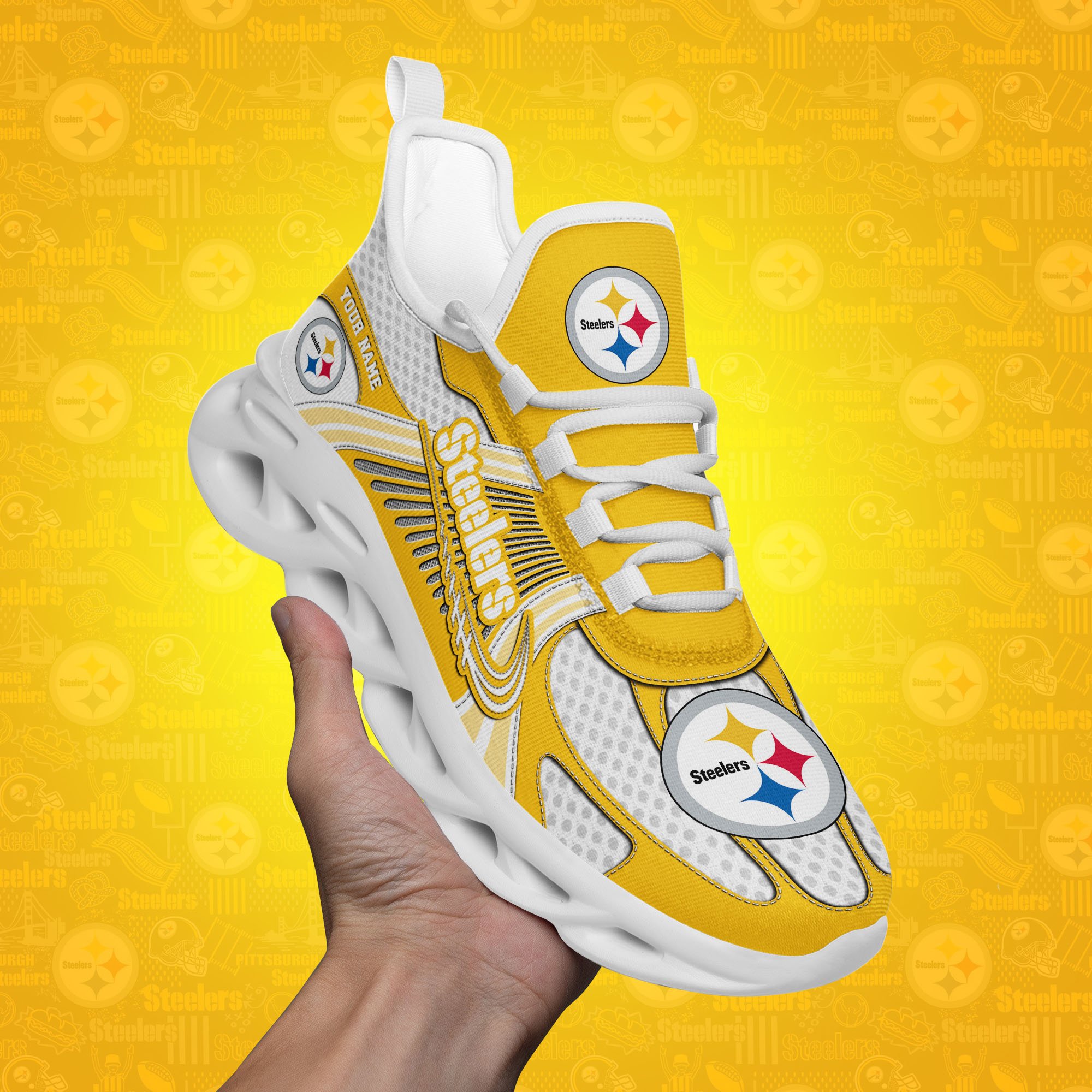 Pittsburgh Steelers Clunky Sneakers Custom Your Name, Sport Sneakers ...