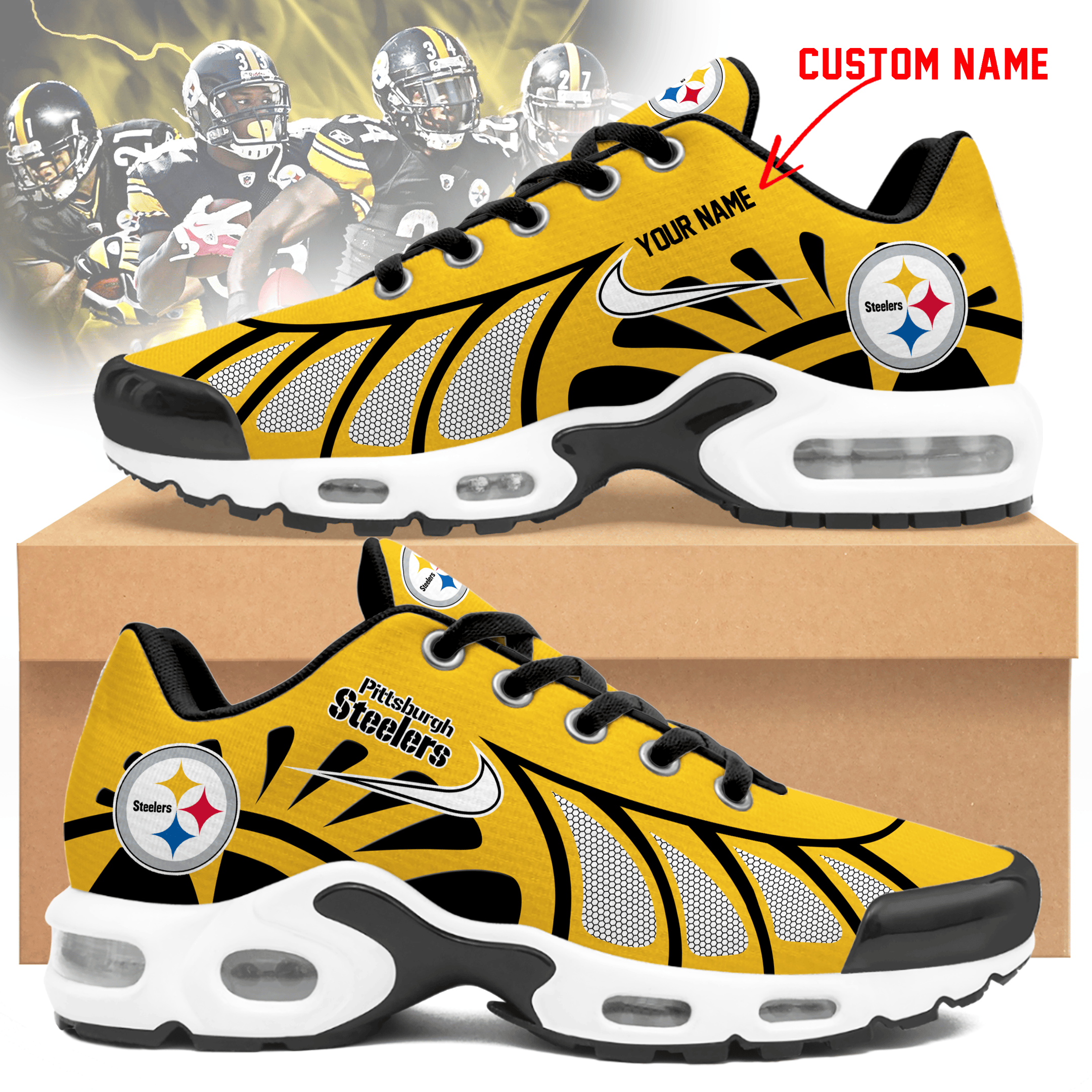 Pittsburgh Steelers  Personalized Air Max Shoes TD 050625