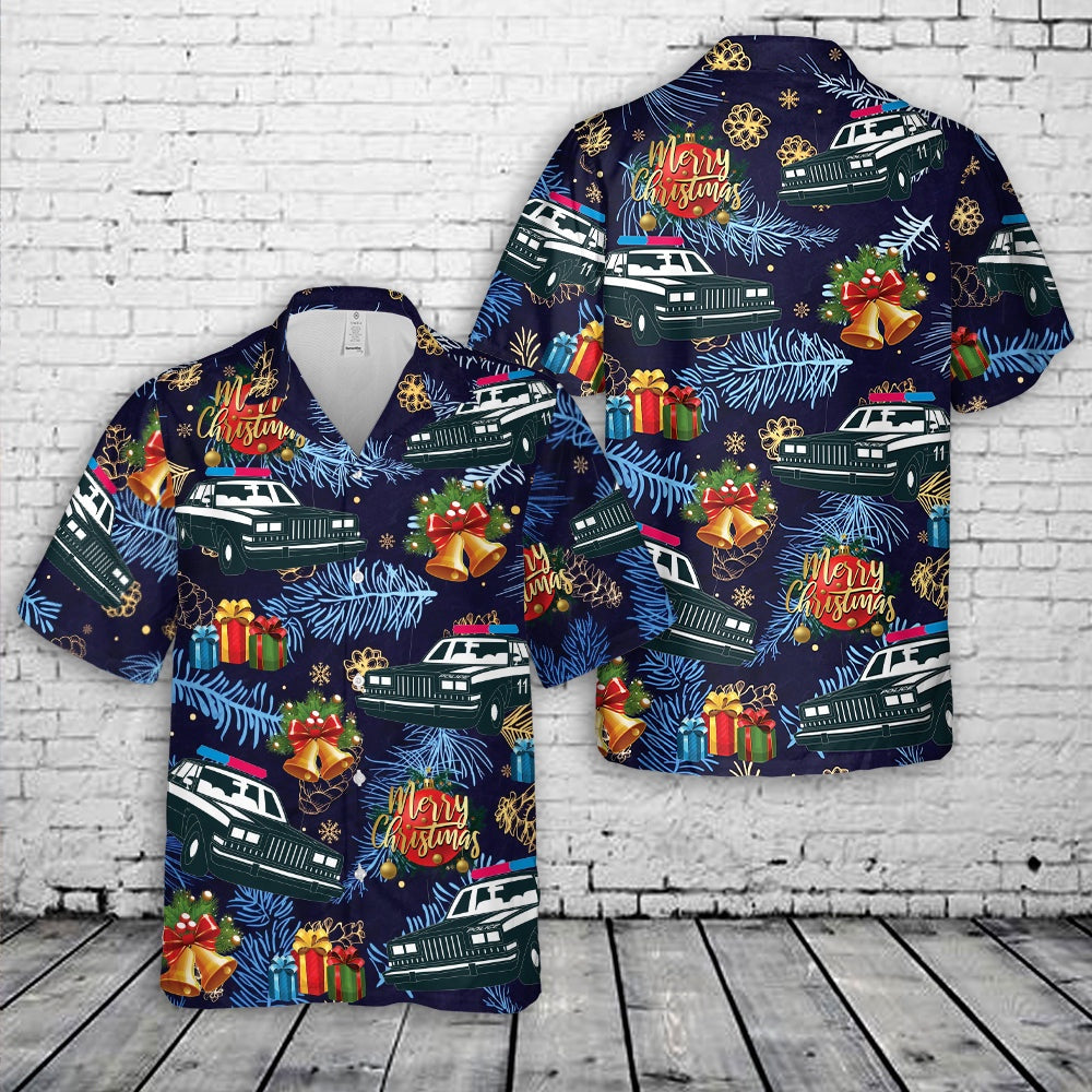 Police Cars Christmas Hawaiian Shirt, Xmas Hawaiian Shirts, Christmas Aloha Shirts