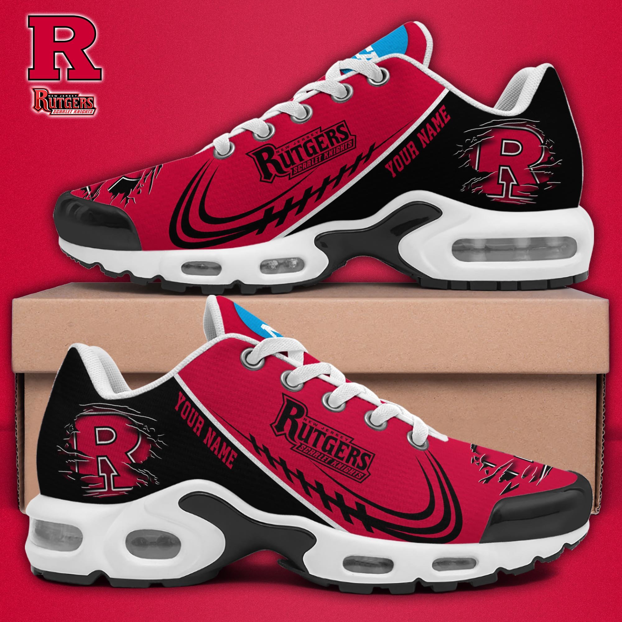 Rutgers Scarlet Knights TN Shoes 2025 Version Custom Name 