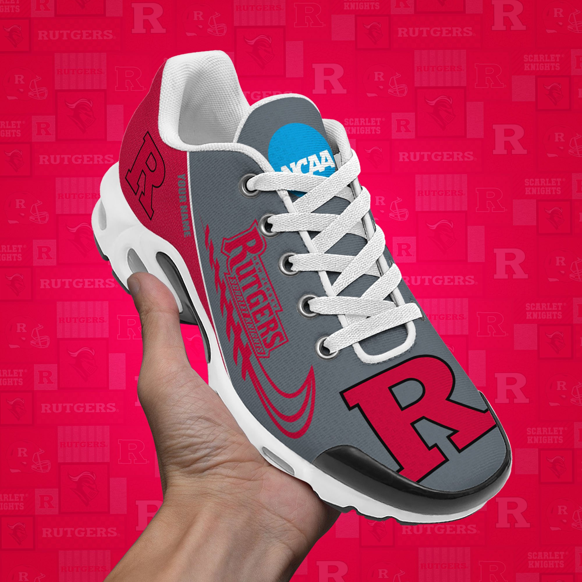 Rutgers Scarlet Knights TN Shoes Custom Your Name 514