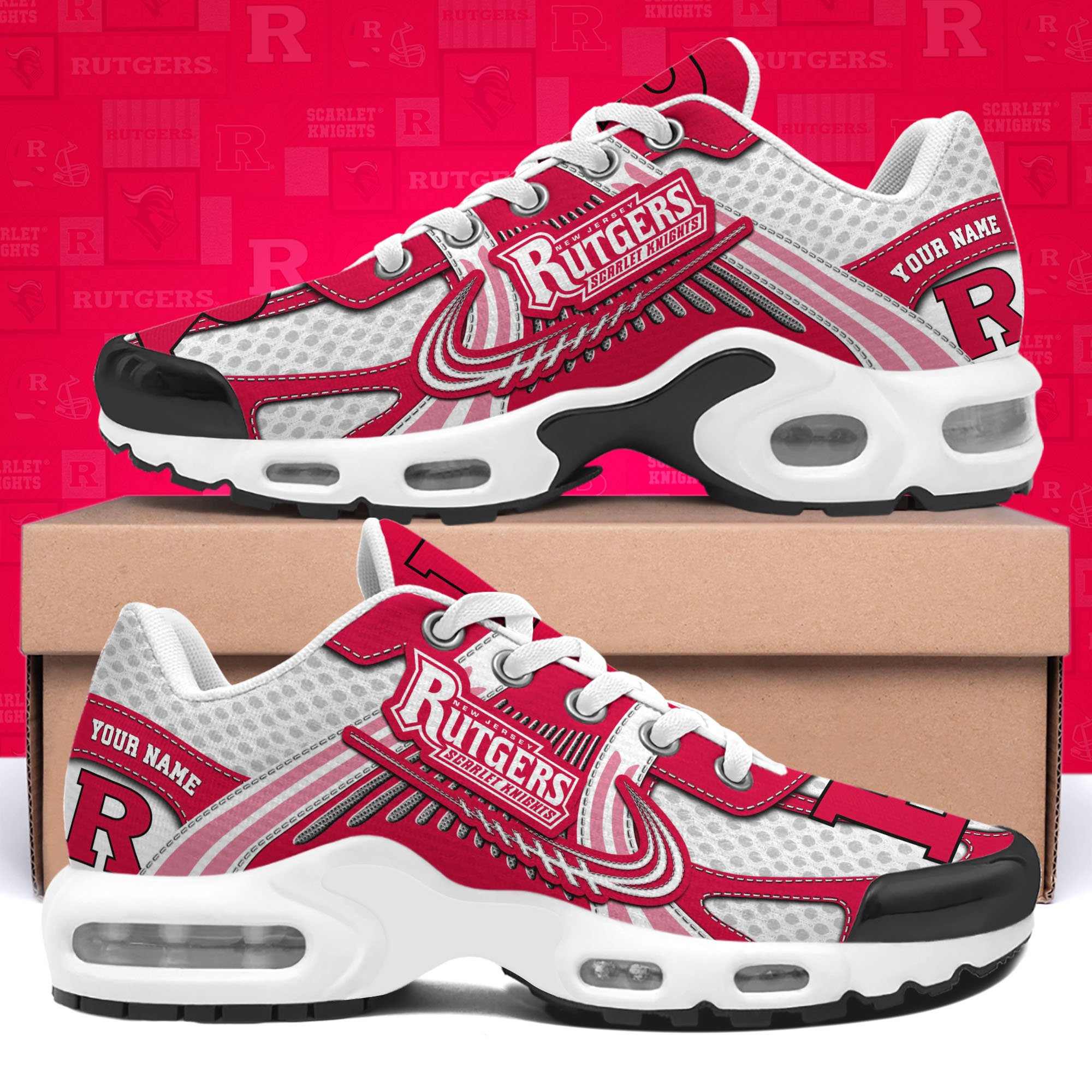 Rutgers Scarlet Knights TN Shoes Custom Your Name, Sport Shoes 