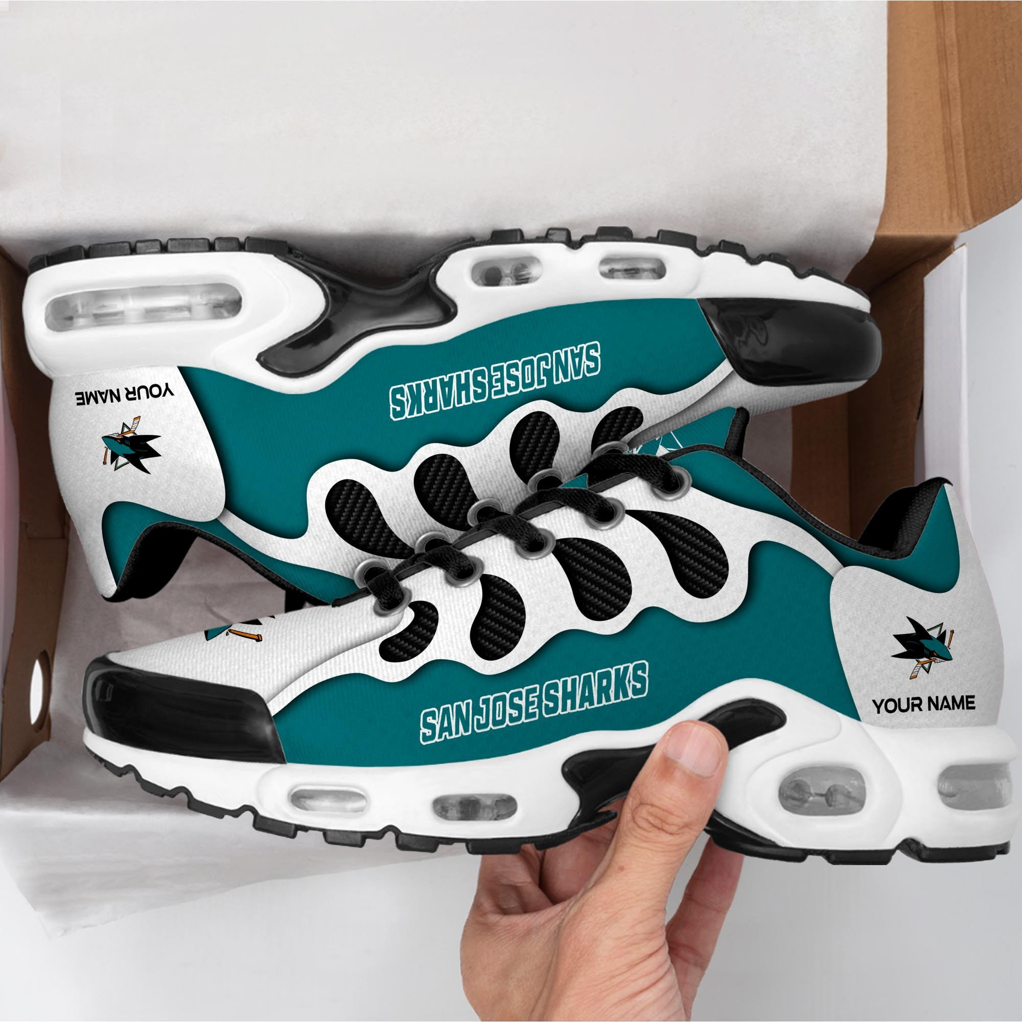 San Jose Sharks TN Air Max Plus Shoes Sneakers For Men And Women