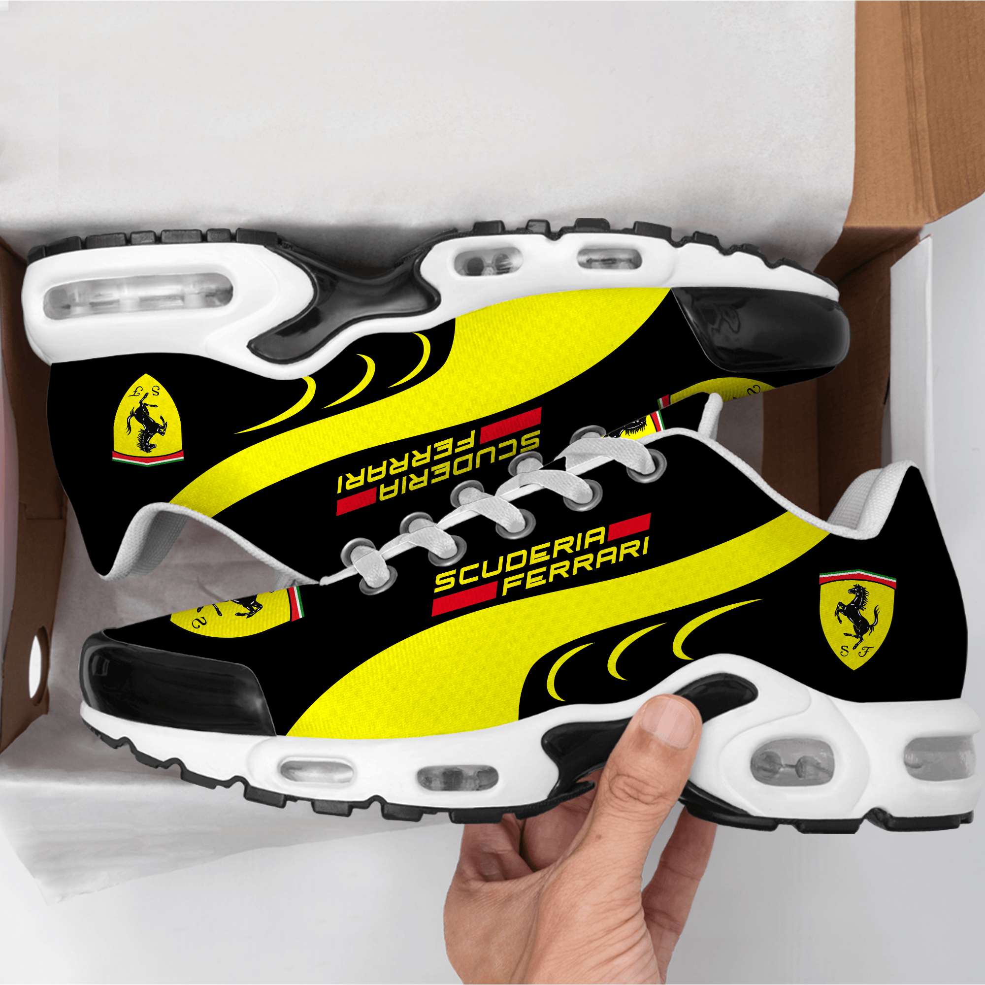 Scuderia Ferrari Motor Sport Team Air Cushion Yellow Sneaker