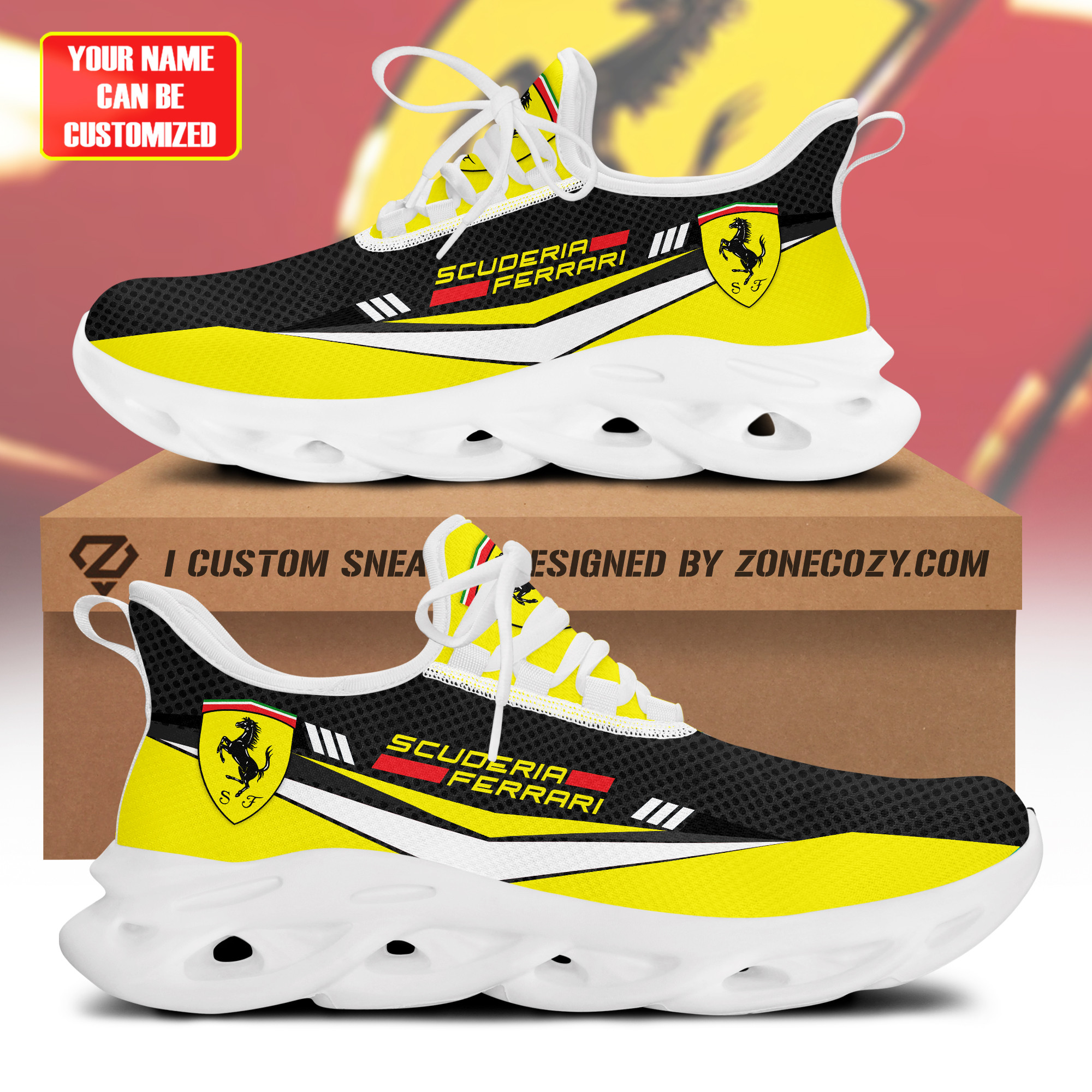 Scuderia Ferrari Q8 Chunky Custom Sneaker