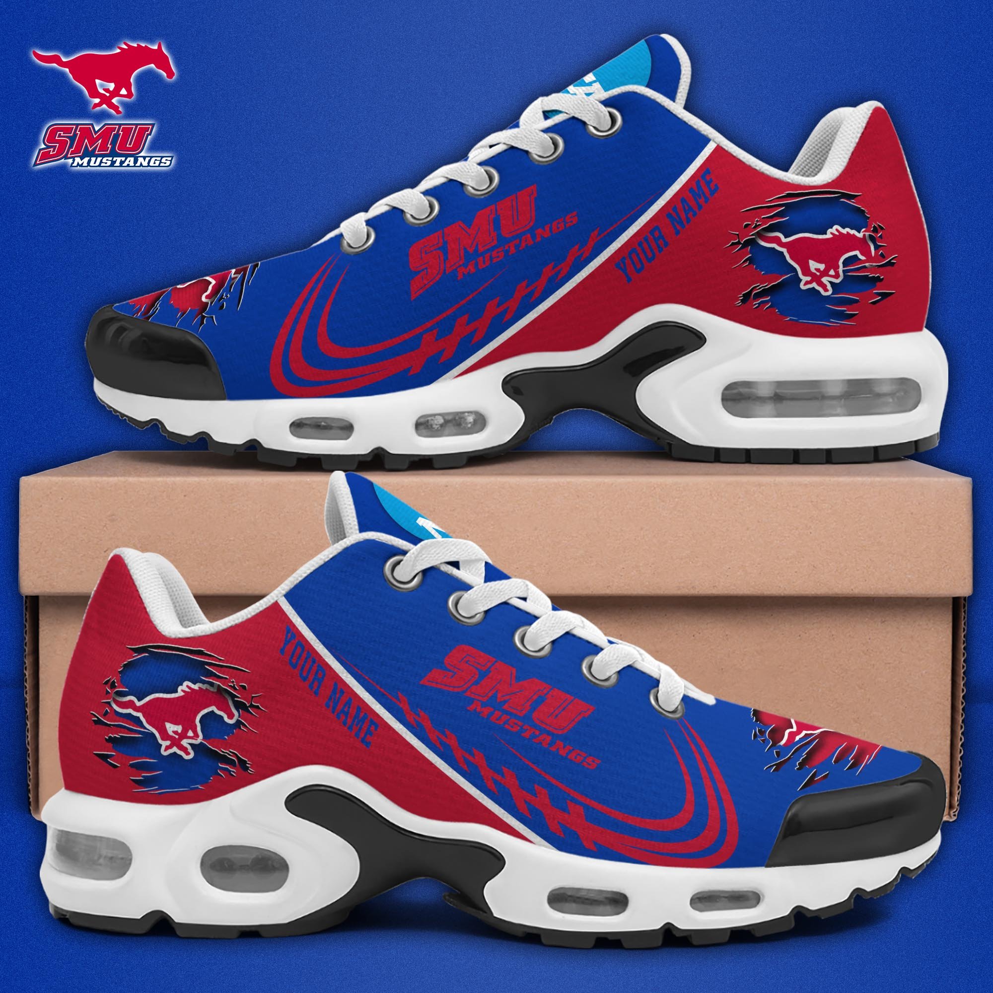 SMU Mustangs TN Shoes 2025 Version Custom Name 