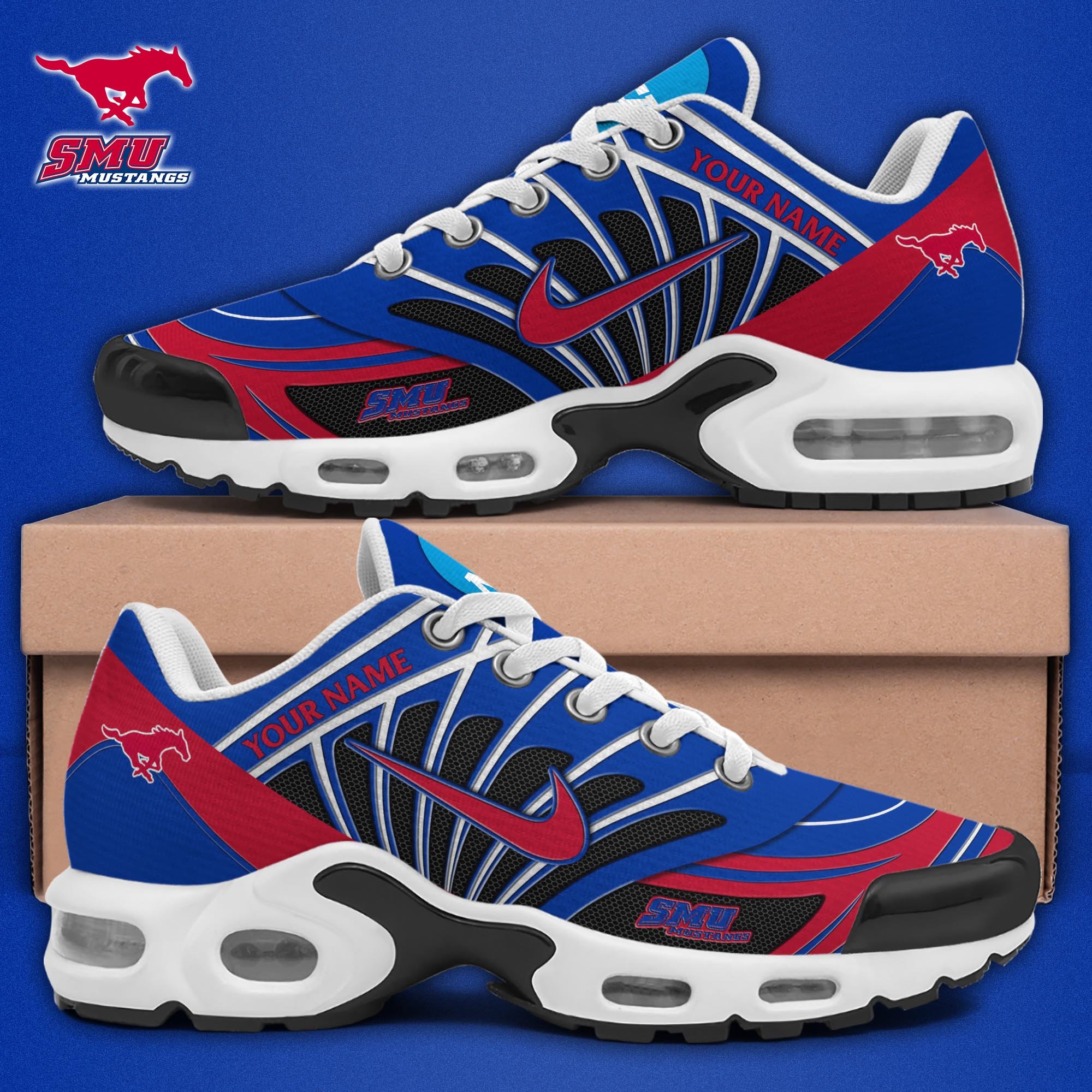 SMU Mustangs TN Shoes 2025 Version Custom Name 