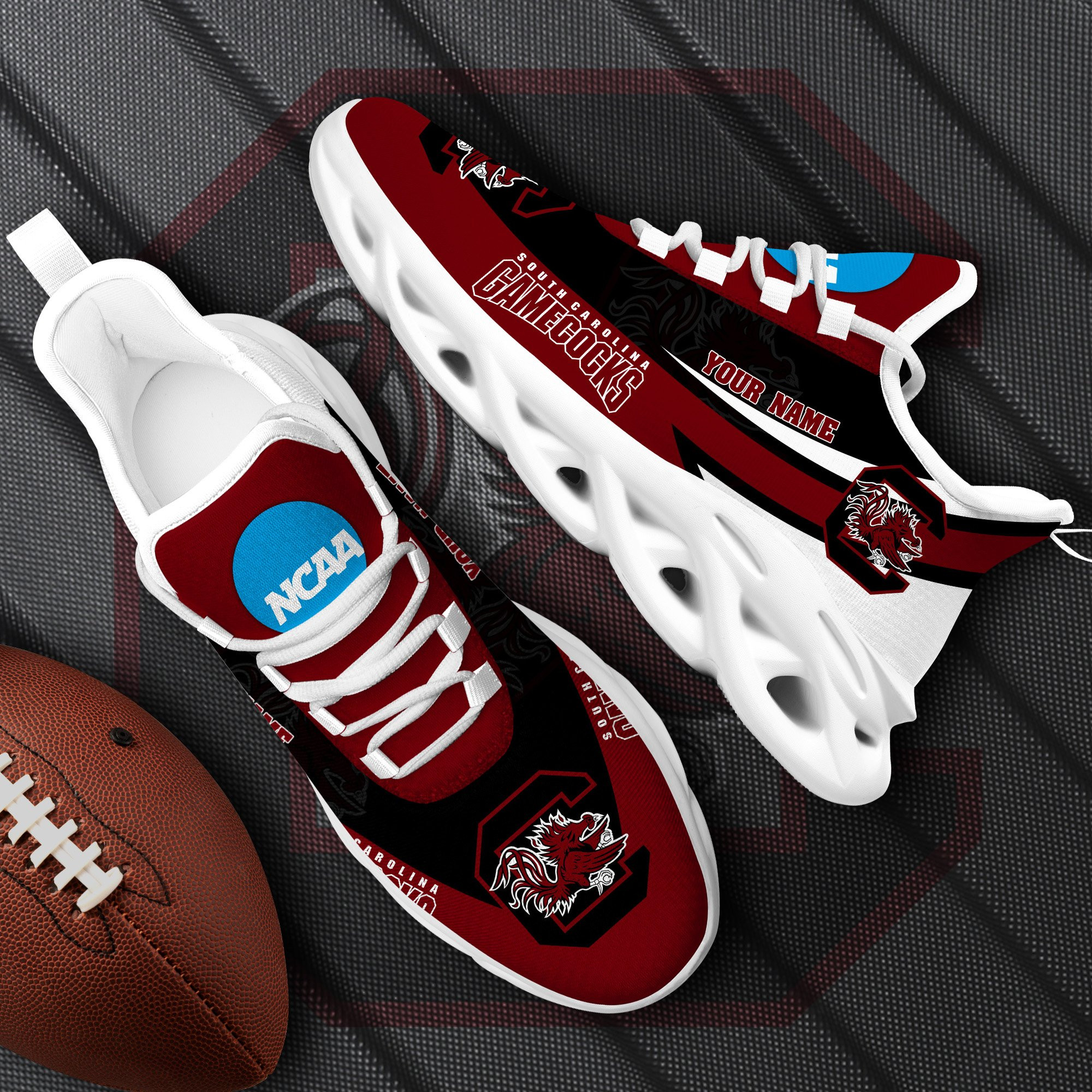 South Carolina Gamecocks White Max Soul Shoes 2025 Versions Custom Your Name, Sports Gift For Fan PH019