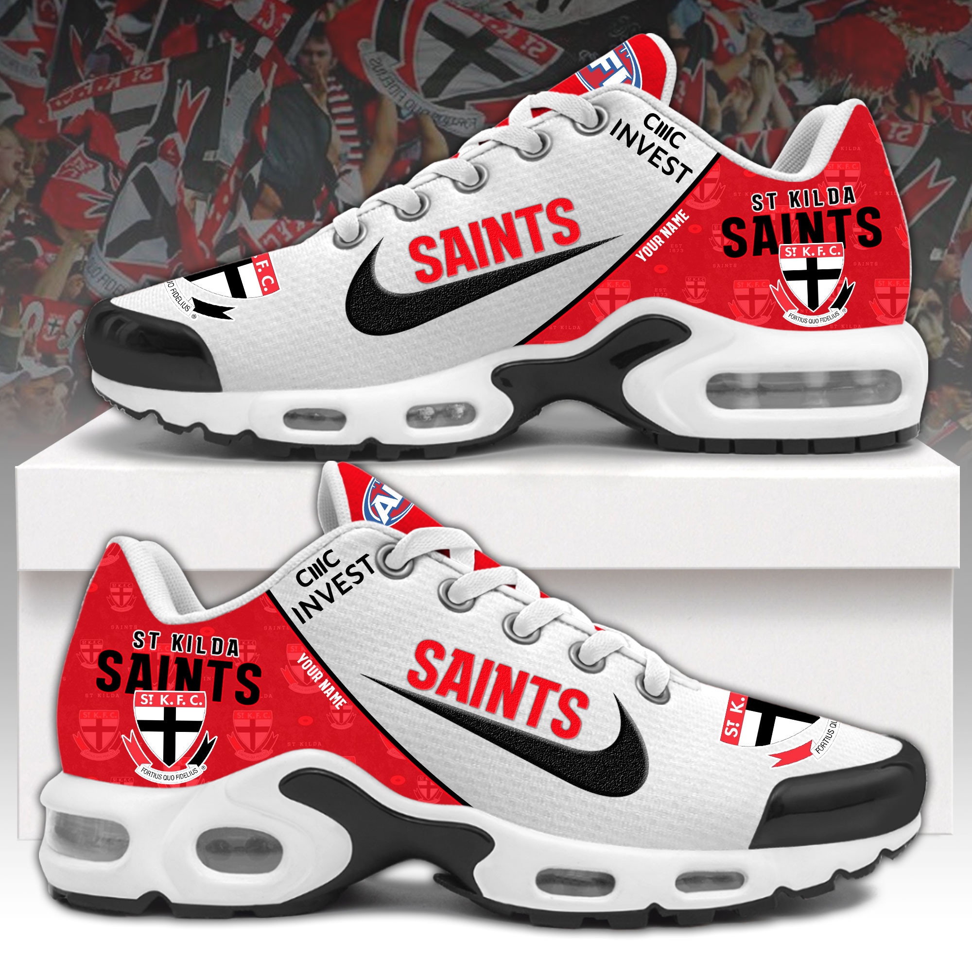 St Kilda Saints TN Air Max Plus Shoes Sneakers For Men And Women