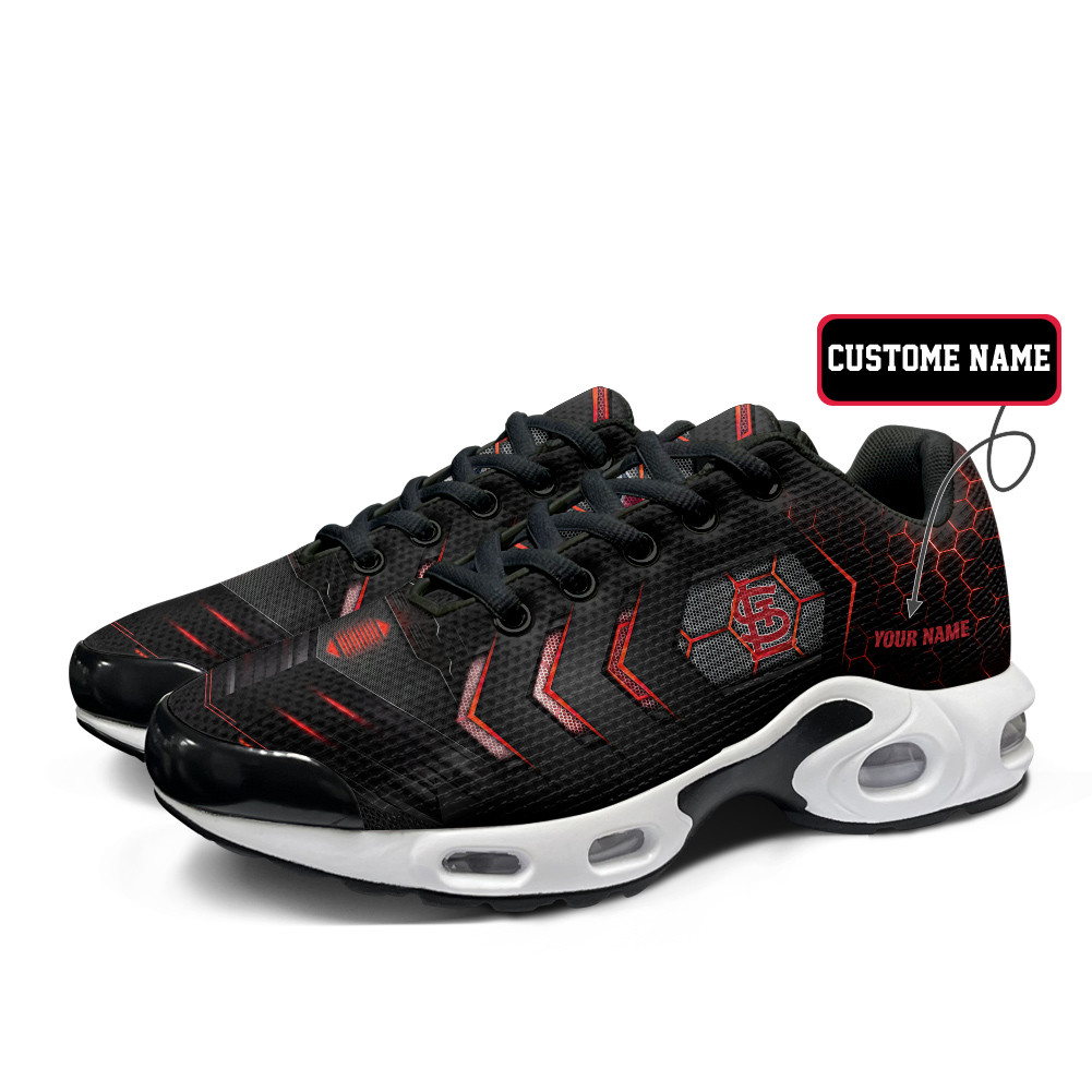 St Louis Cardinals Personalized Name Team Colors Arrow Line Beehive Pattern TN Air Max Shoes Air Cushion Sneakers