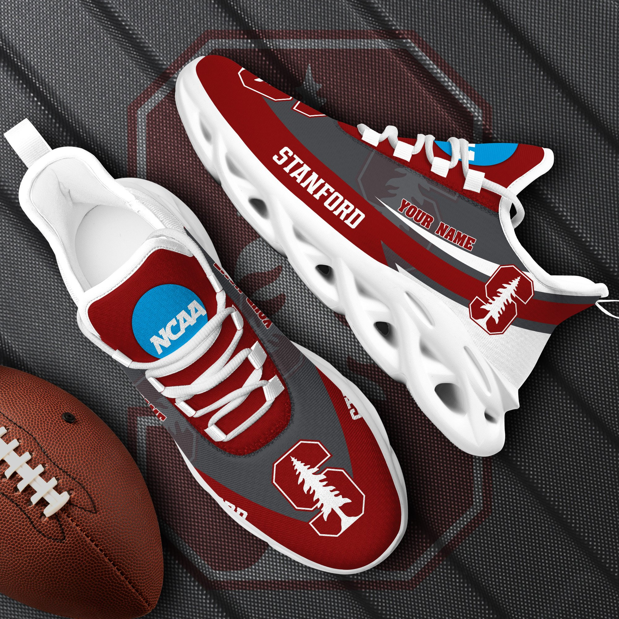 Stanford Cardinal White Max Soul Shoes 2025 Versions Custom Your Name, Sports Gift For Fan PH019