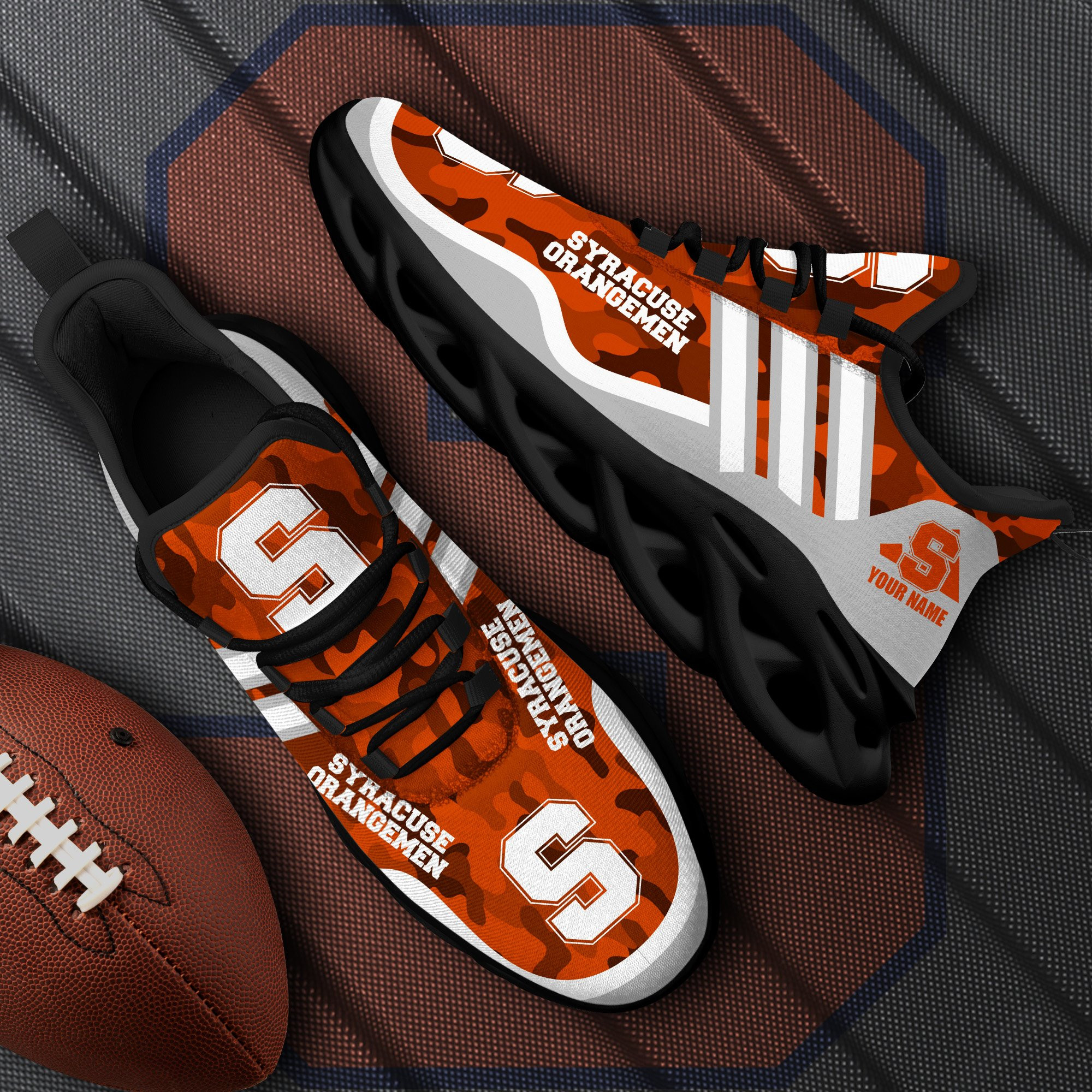 Syracuse Orange Black Max Soul Shoes 2025 Versions Custom Name 466