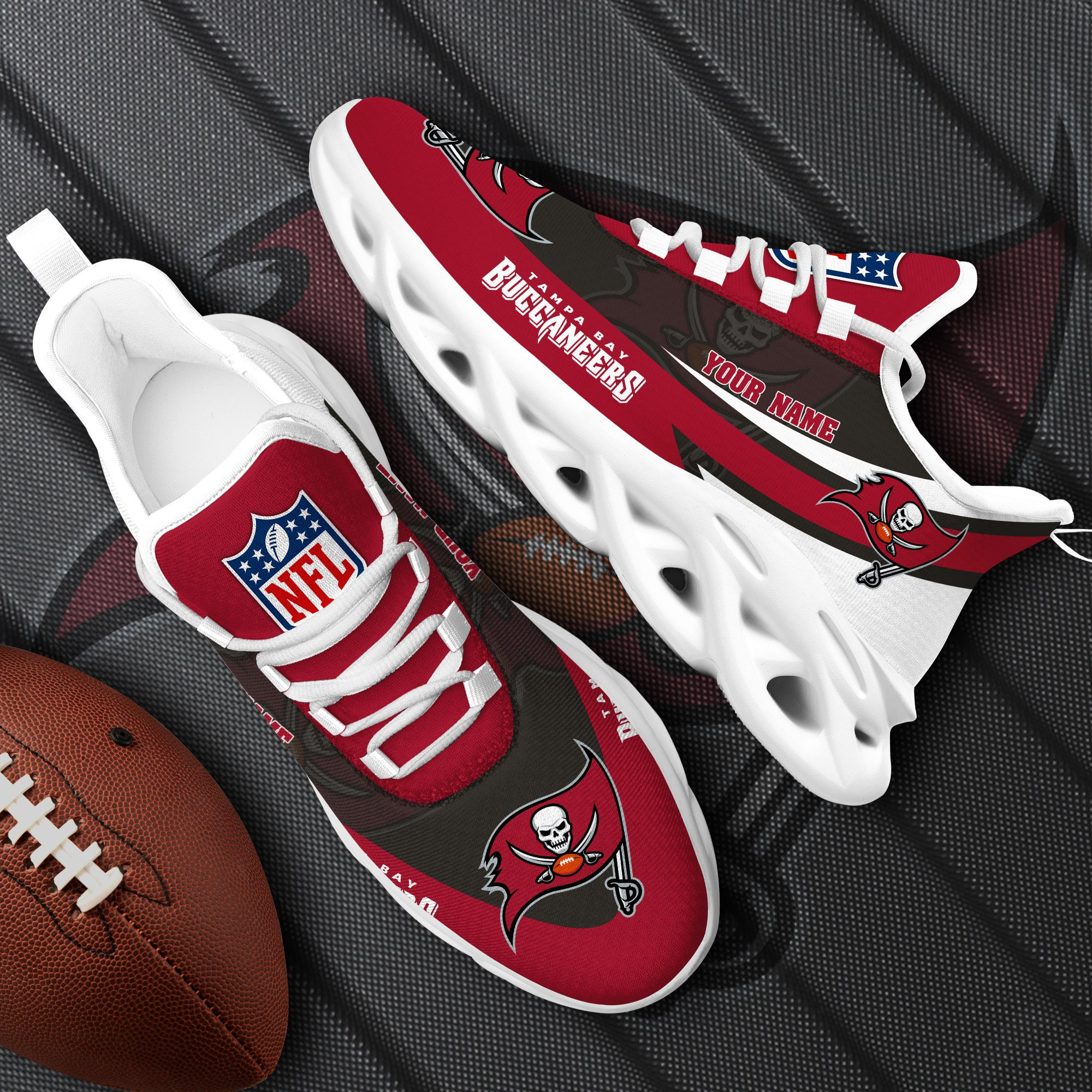 Tampa Bay Buccaneers White Max Soul Shoes 2025 Versions Custom Your Name, Sports Gift For Fan, Sport Gifts PH410