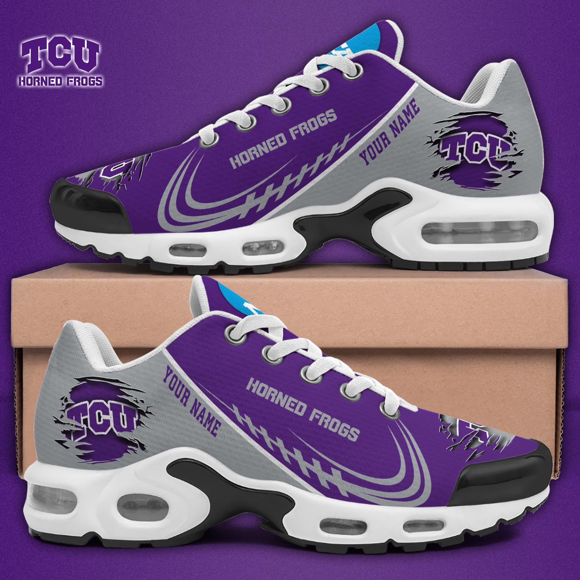 TCU Horned Frogs TN Shoes 2025 Version Custom Name 