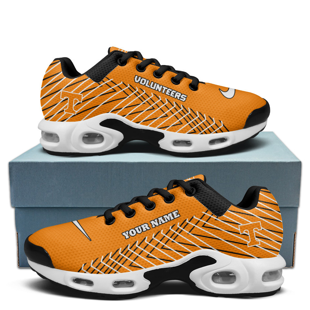 Tennessee Personalized Name Team Colors Jagged Lines TN Air Max Shoes Air Cushion Sneakers
