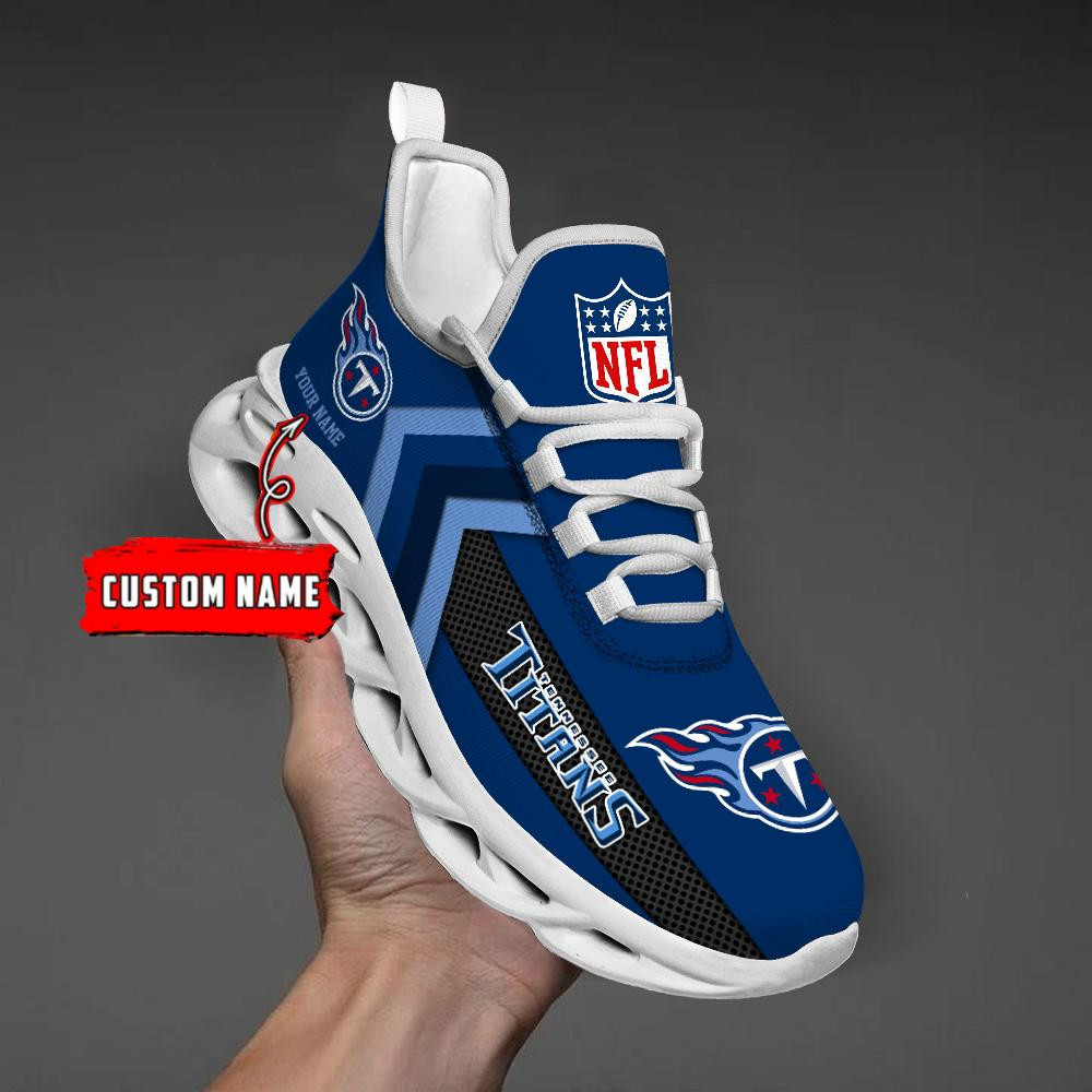 Tennessee Titans Black Max Soul Shoes 2025 Versions Custom Name 638