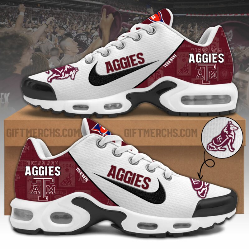 Texas A#038Ampm Aggies TN Shoes 2025 Version Custom Name, Shoes For Sport Fan, Sport Gifts PH270