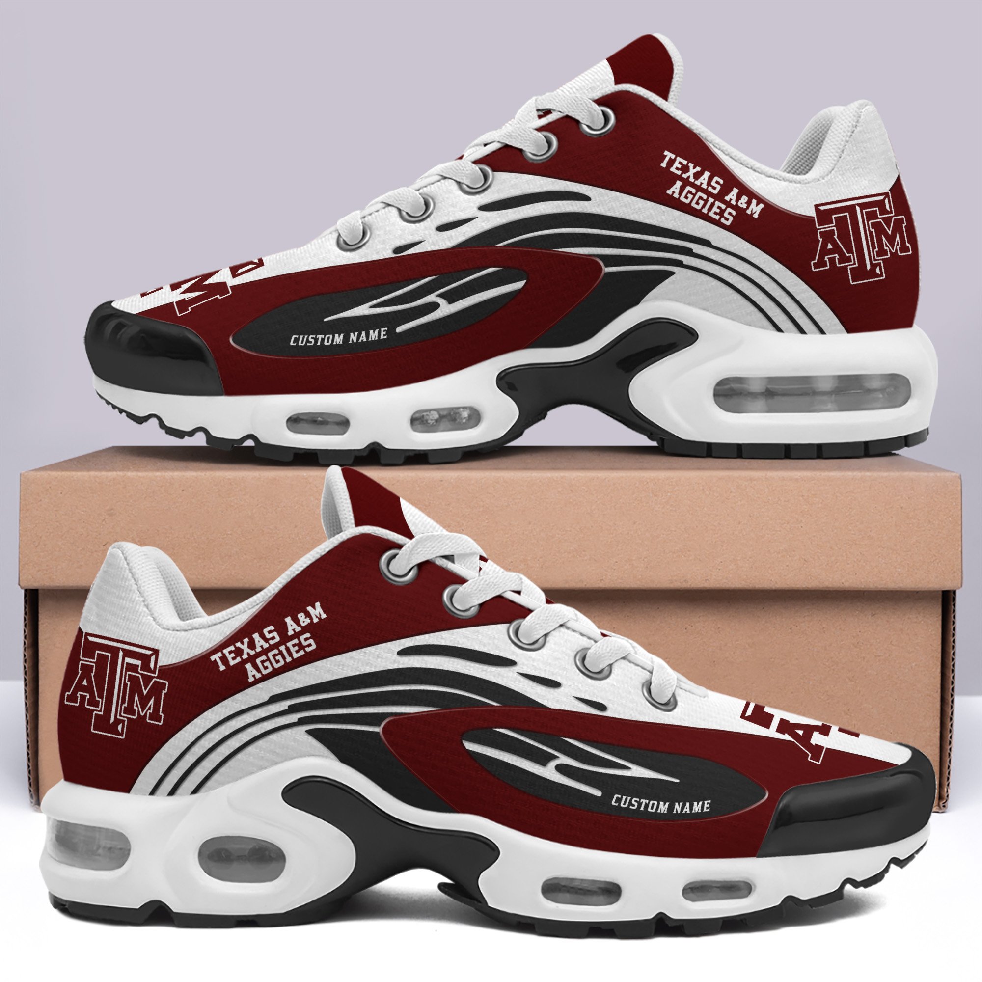 Texas A#038M Aggies TN Shoes 2025 Version Custom Your Name 026