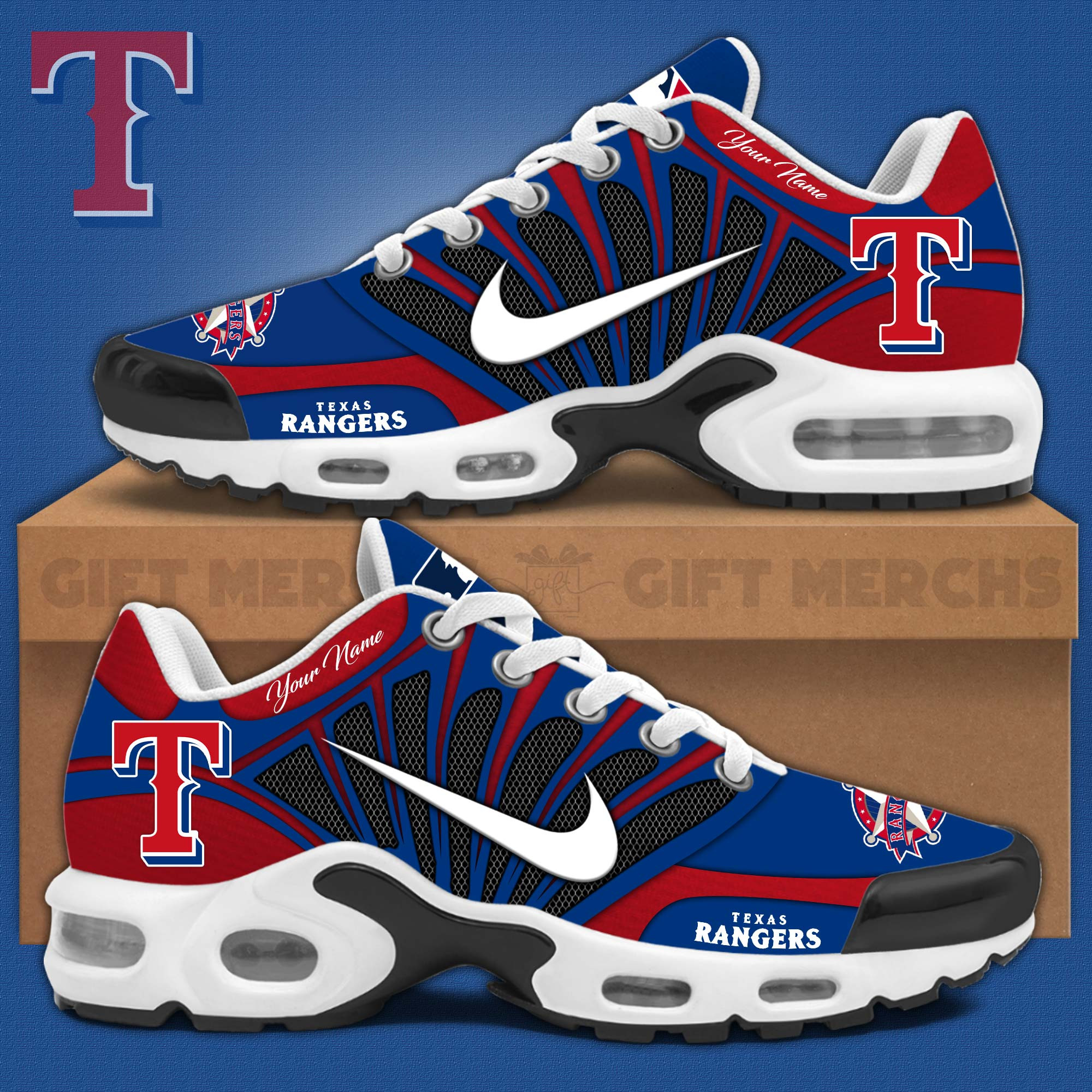 Texas Rangers TN Air Max Plus Shoes Sneakers For Men And Women