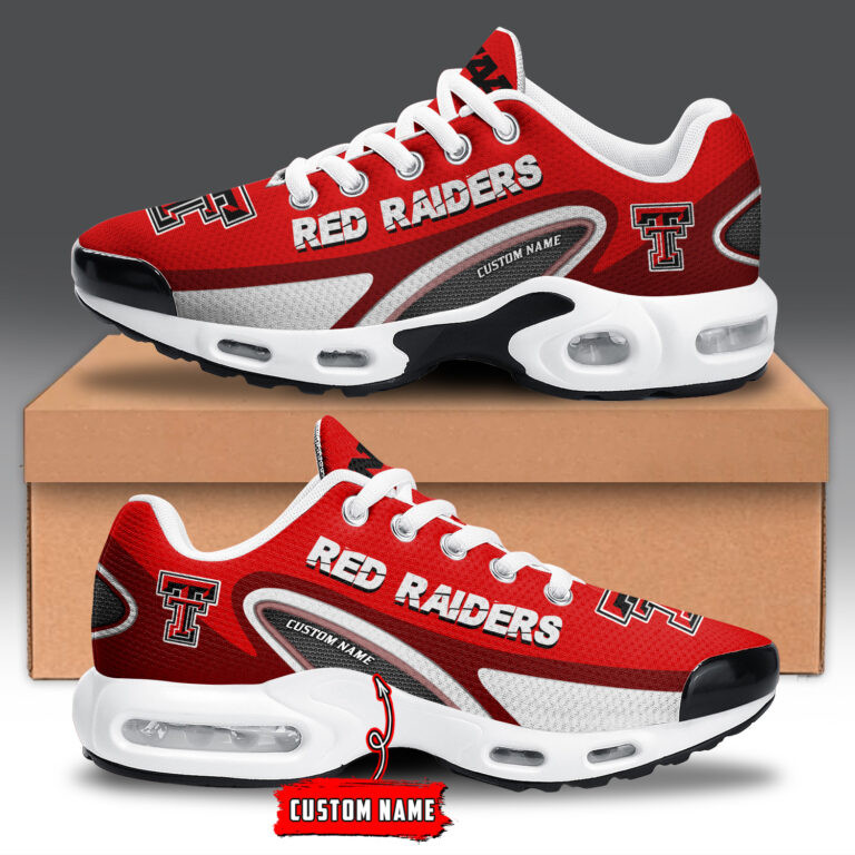 Texas Tech Red Raiders Personalized Name Team Logo Mix Colors Oval Line TN Air Max Shoes Air Cushion Sneakers