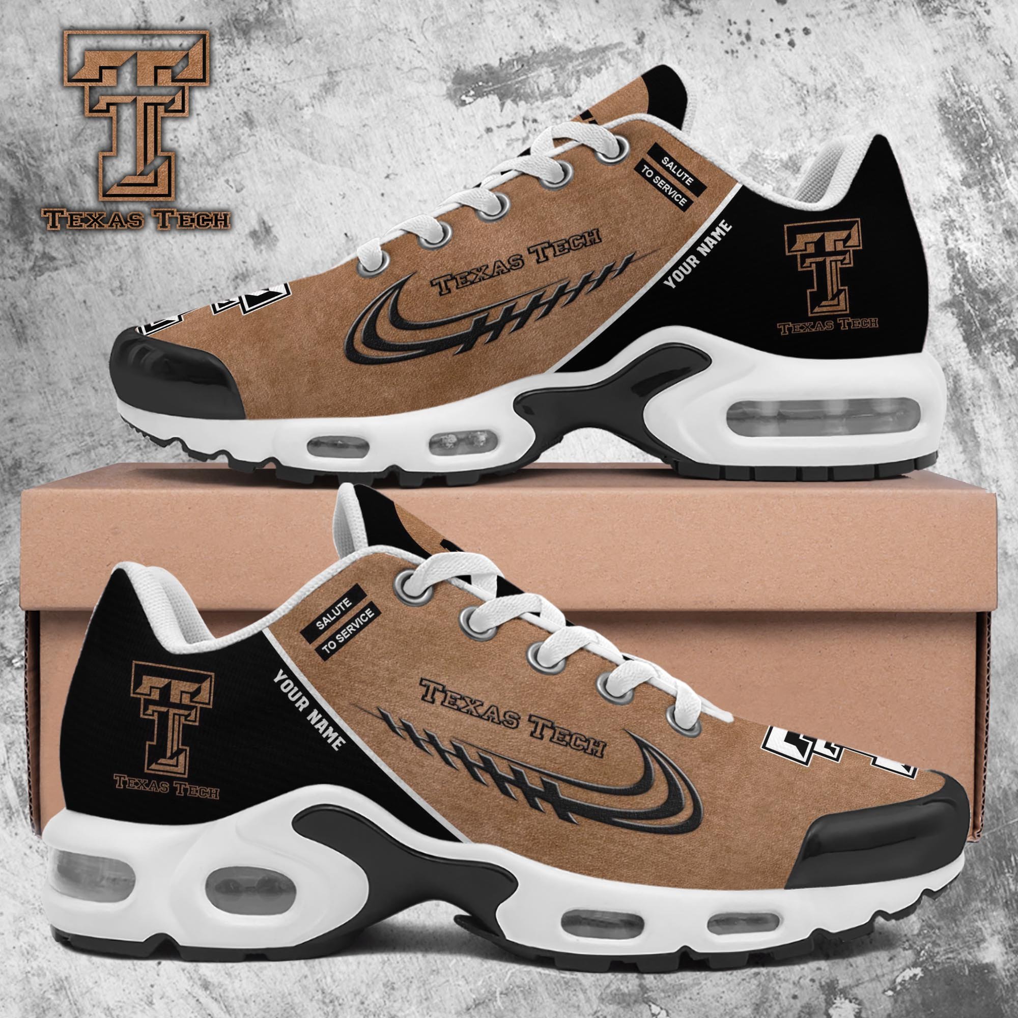 Texas Tech Red Raiders TN Shoes 2025 Version Custom Name, Shoes For Football Fans, Fan Gifts PH637