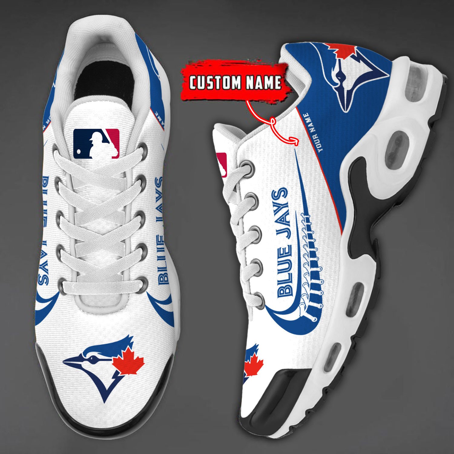 Toronto Blue Jays Team Logo Baseball God Wings Air Max Shoes Sneaker