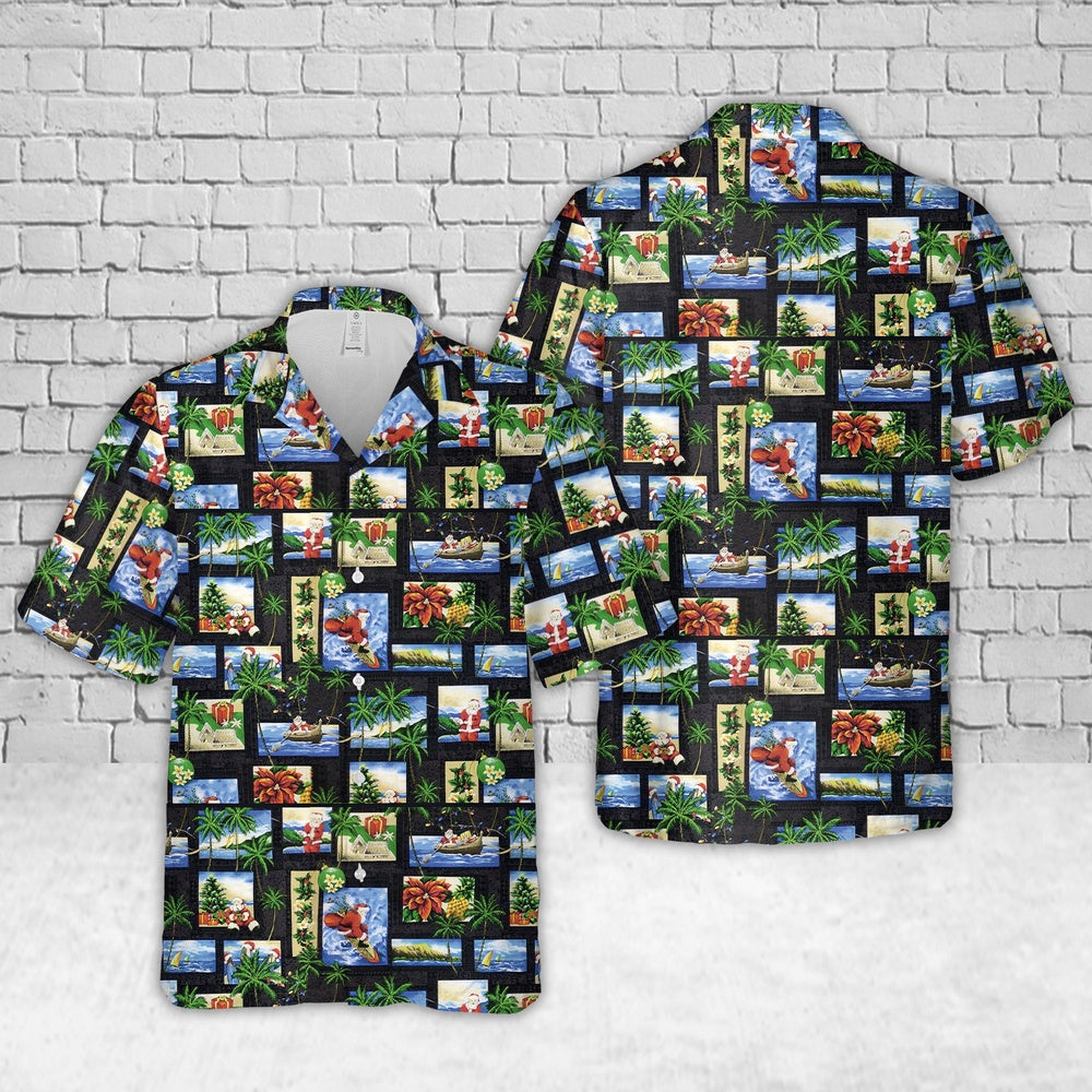 Tropical Christmas Hawaiian Shirt, Xmas Hawaiian Shirts, Christmas Aloha Shirts