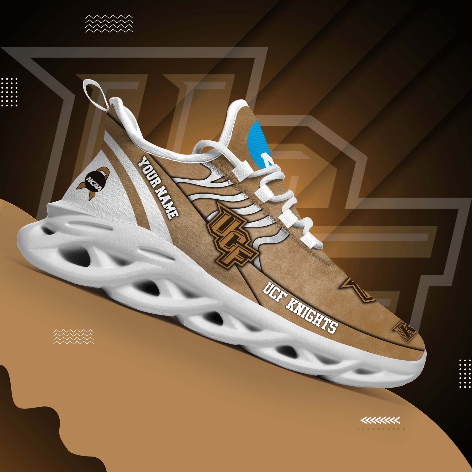 UCF Knights Black Max Soul Shoes 2025 Versions Custom Your Name And Number 312