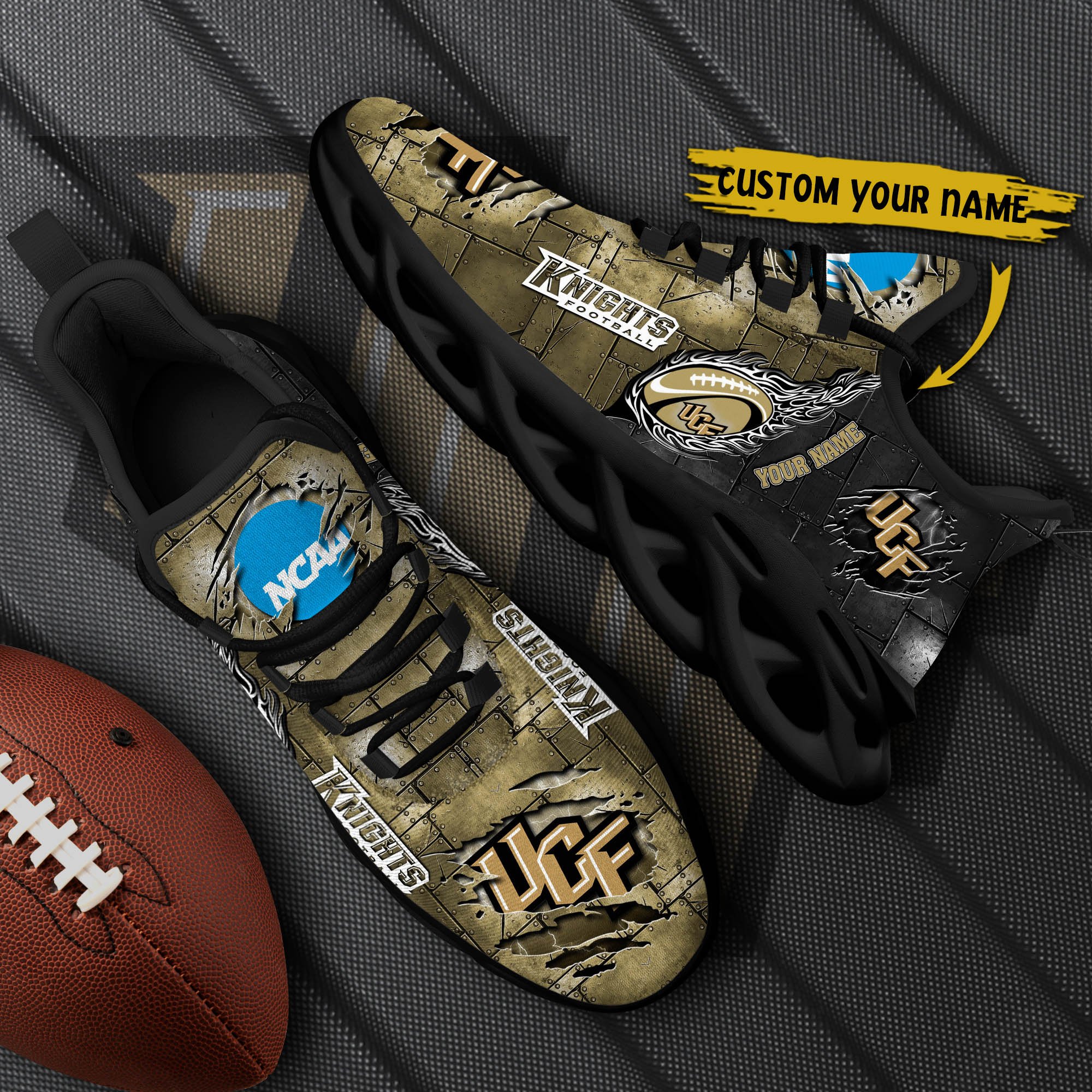 UCF Knights Black Max Soul Shoes 2025 Versions, White Max Soul Shoes Custom Your Name PH879