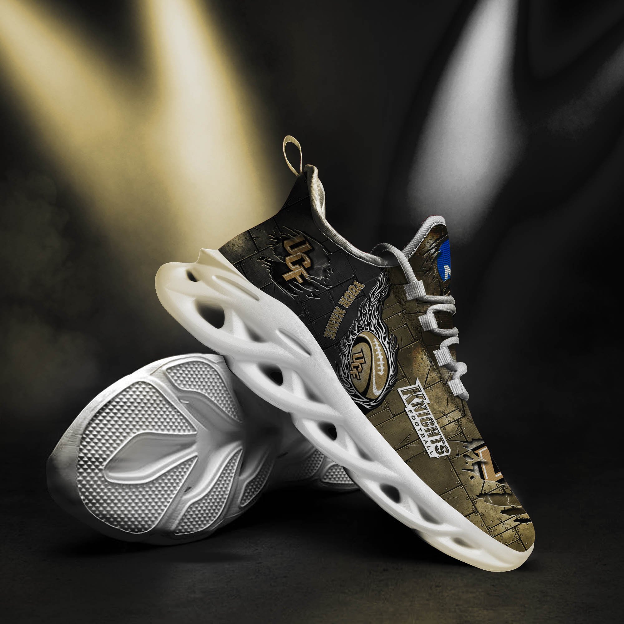 UCF Knights Black Max Soul Shoes 2025 Versions, White Max Soul Shoes Custom Your Name PH879