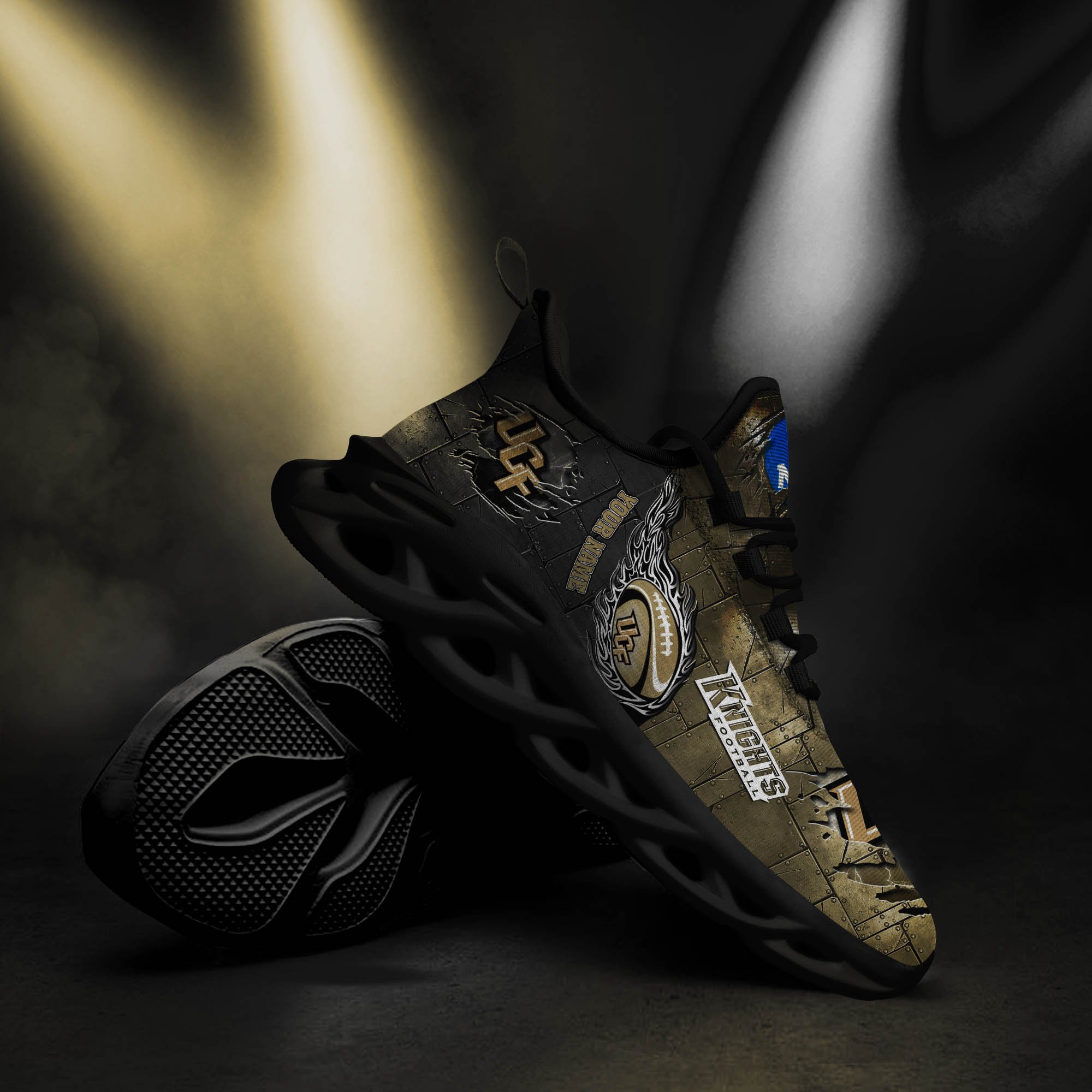 UCF Knights Black Max Soul Shoes 2025 Versions, White Max Soul Shoes Custom Your Name PH879