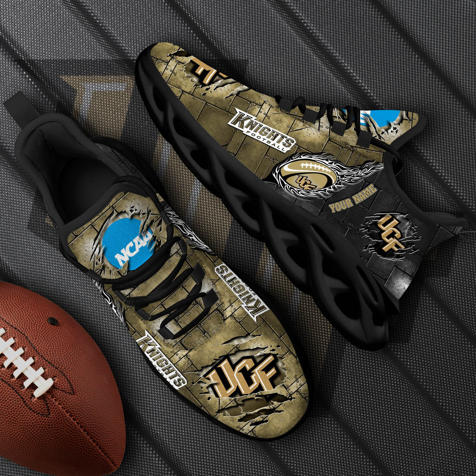 UCF Knights Black Max Soul Shoes 2025 Versions, White Max Soul Shoes Custom Your Name PH879