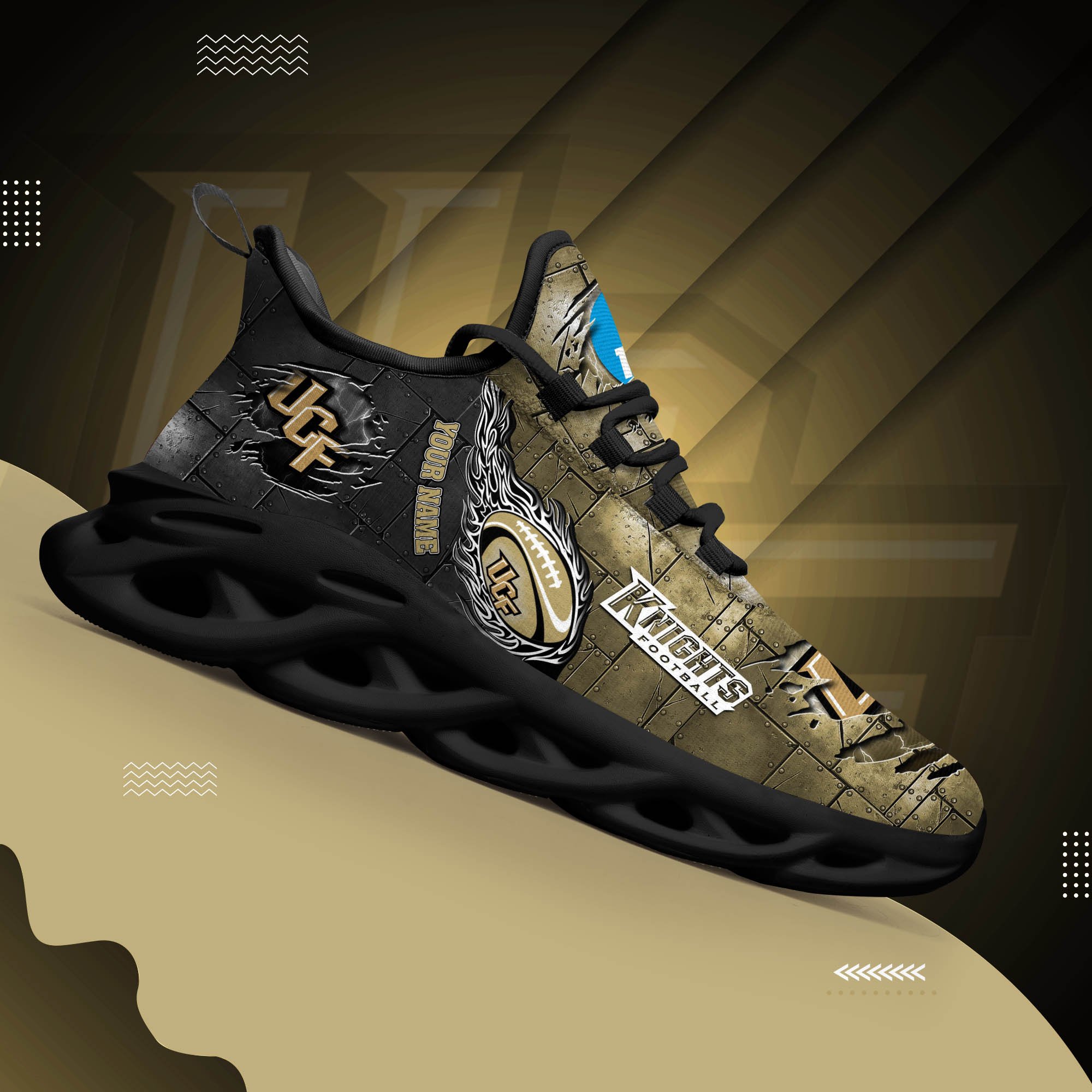 UCF Knights Black Max Soul Shoes 2025 Versions, White Max Soul Shoes Custom Your Name PH879