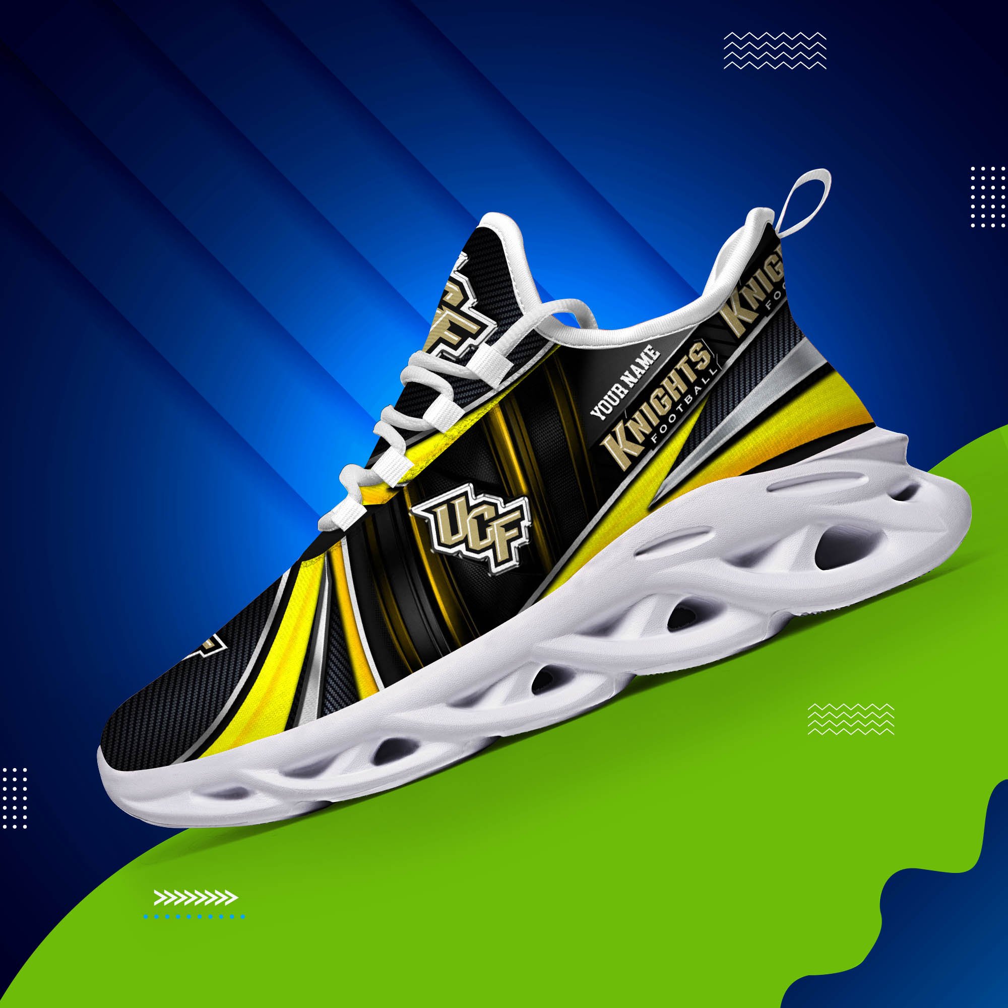 UCF Knights White C Sneakers 2025 Version Personalized Your Name, Sport Team Sneakers, Sport Gifts PH892
