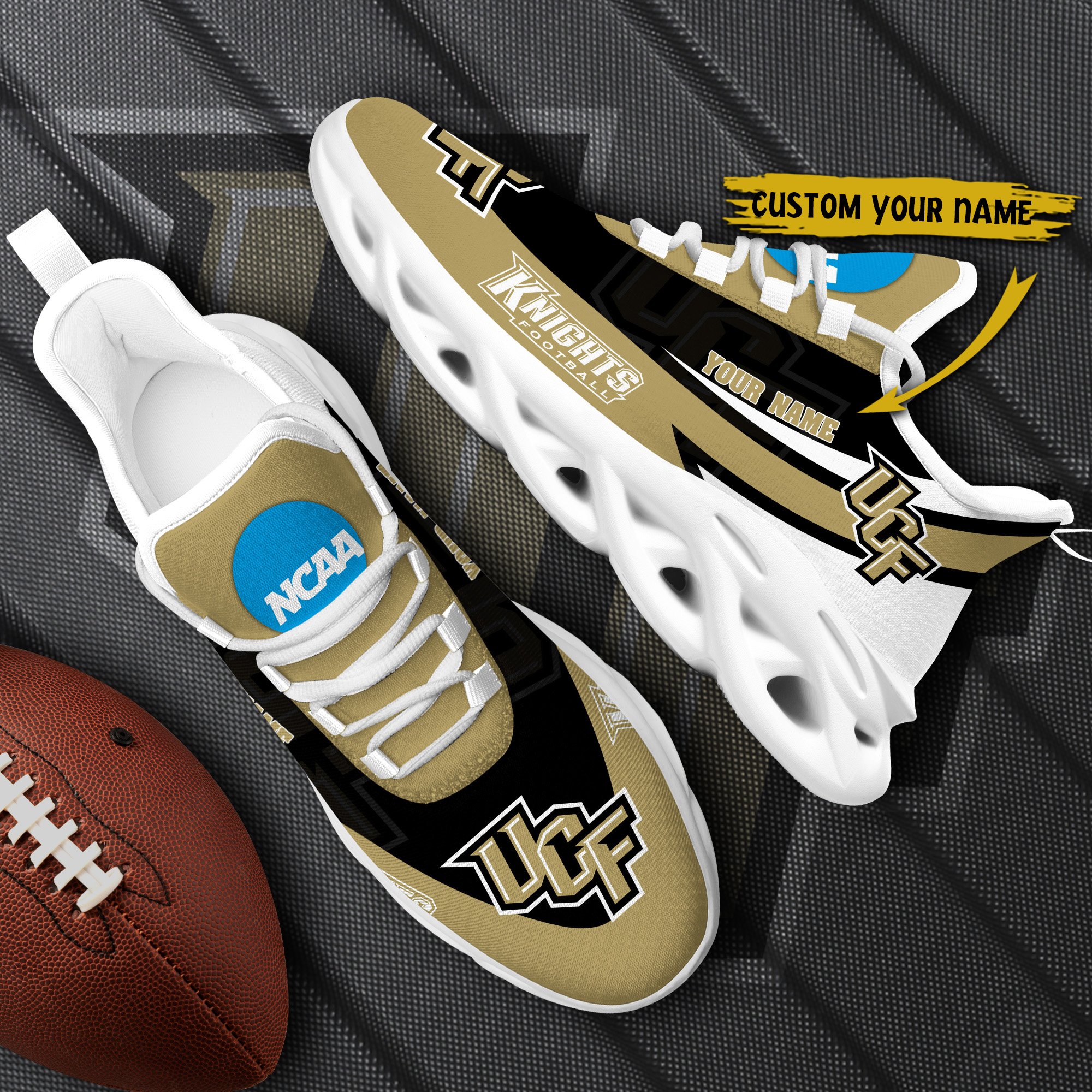 UCF Knights White Max Soul Shoes 2025 Versions Custom Your Name, Sports Gift For Fan PH019