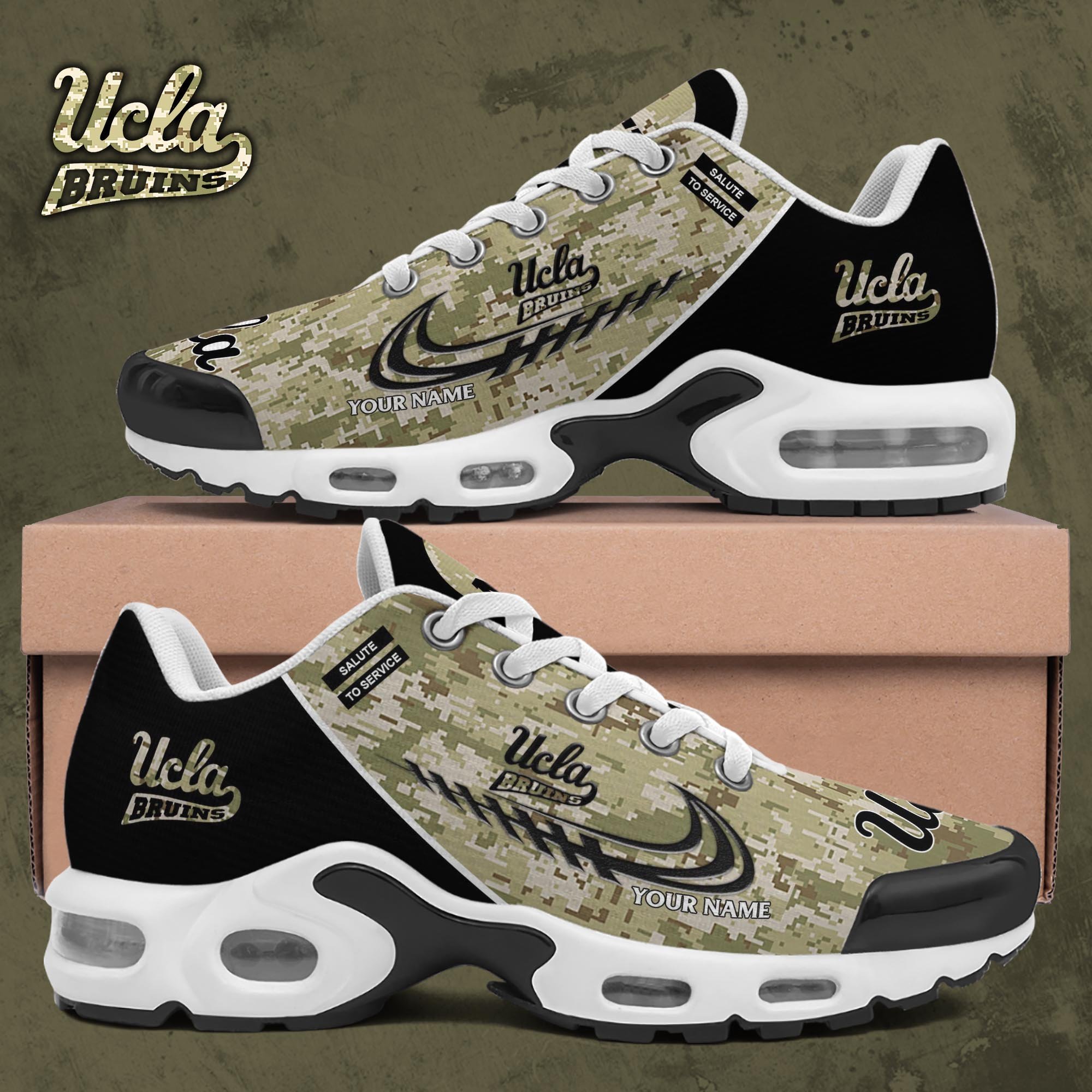 UCLA Bruins TN Shoes 2025 Version Custom Name, Camouflage Shoes, Gifts For Football Lovers PH636
