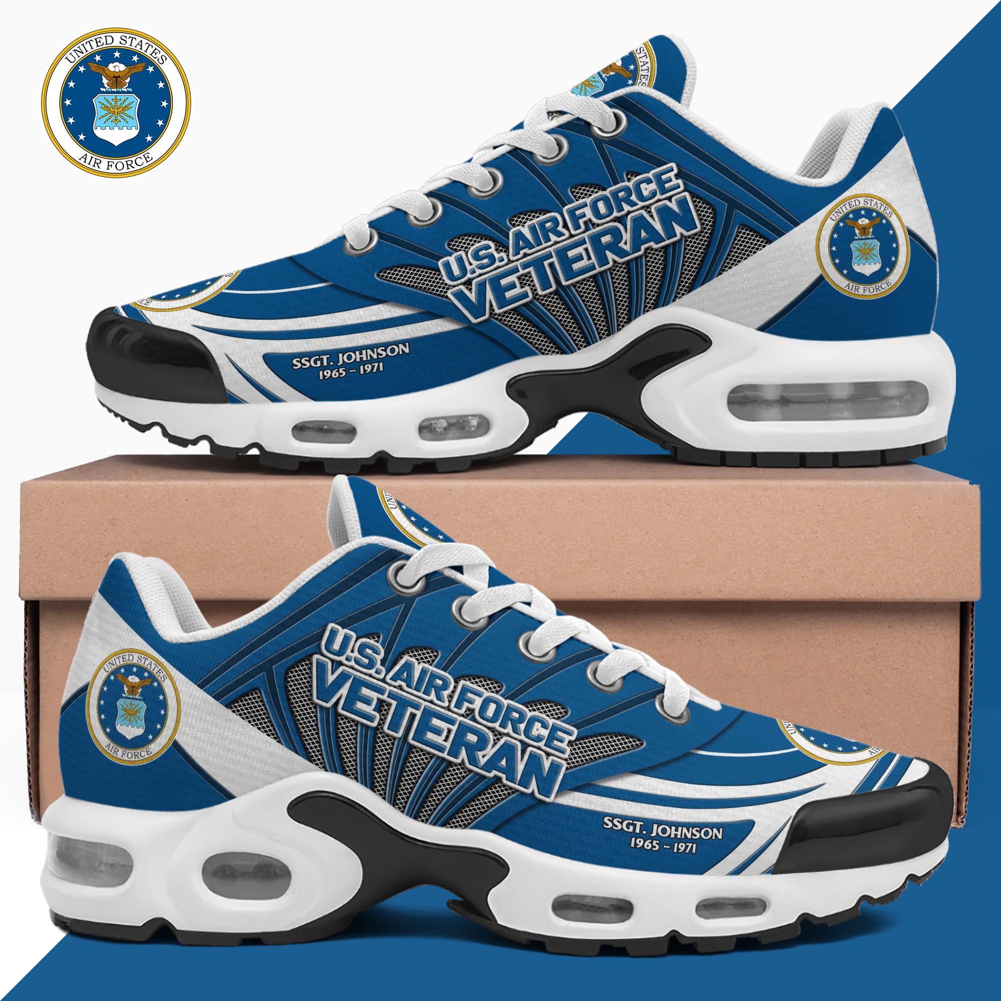 US Air Force TN Shoes Custom Name And Year, Military Shoes, Military Gifts PH406