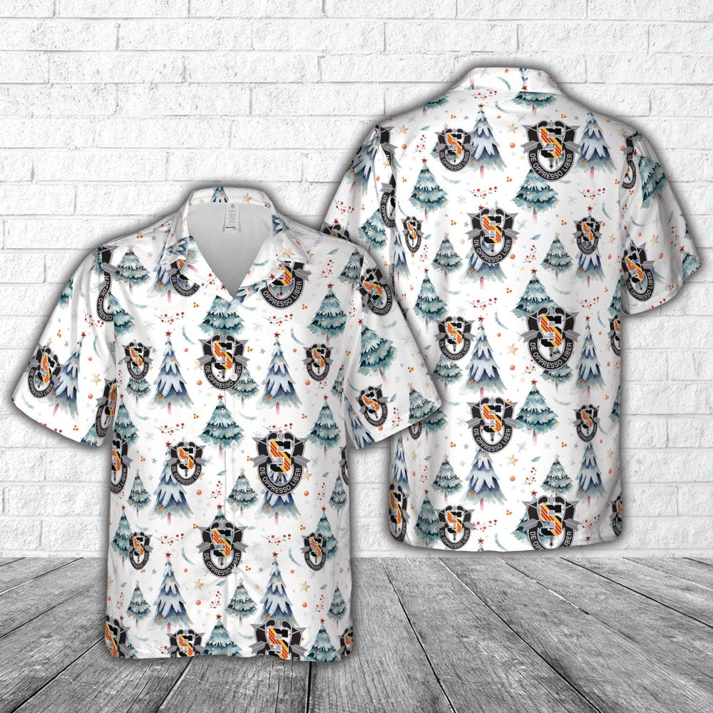 US Army 5th Special Forces Group (5th SFG) Christmas Hawaiian Shirt, Xmas Hawaiian Shirts, Christmas Aloha Shirts