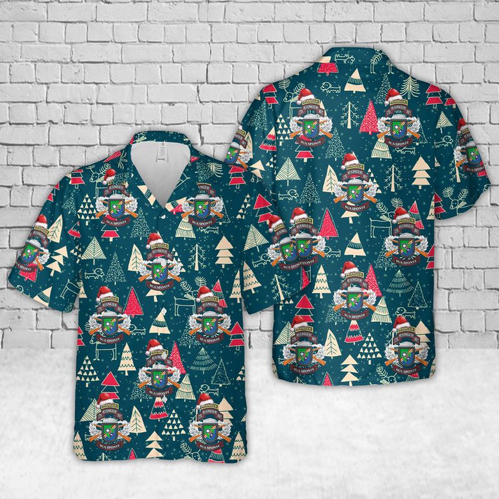 US Army 75th Ranger Regiment - Army Rangers Special Edition Christmas Hawaiian Shirt, Xmas Hawaiian Shirts, Christmas Aloha Shirts