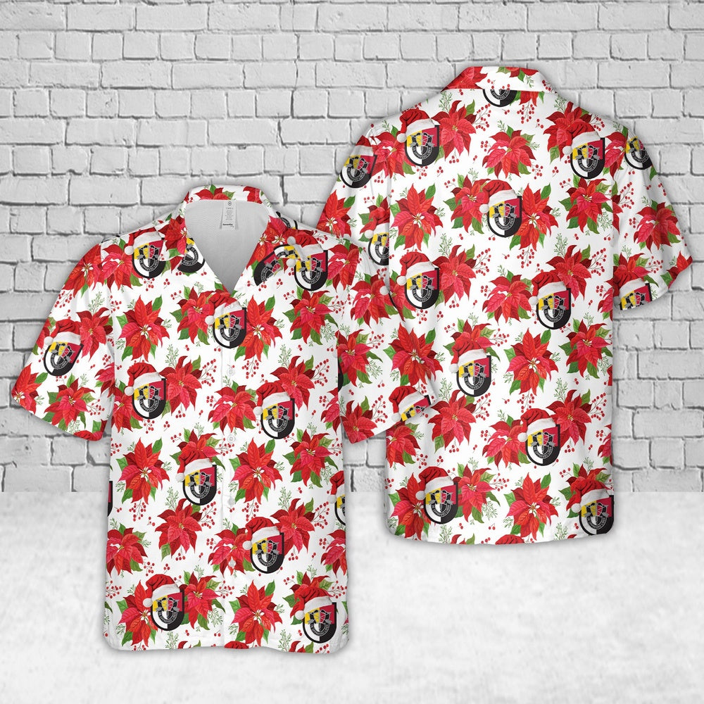 US Army Special Forces 3rd Special Forces Group (Airborne) (3rd SFG(A)) Christmas Hawaiian Shirt, Xmas Hawaiian Shirts, Christmas Aloha Shirts